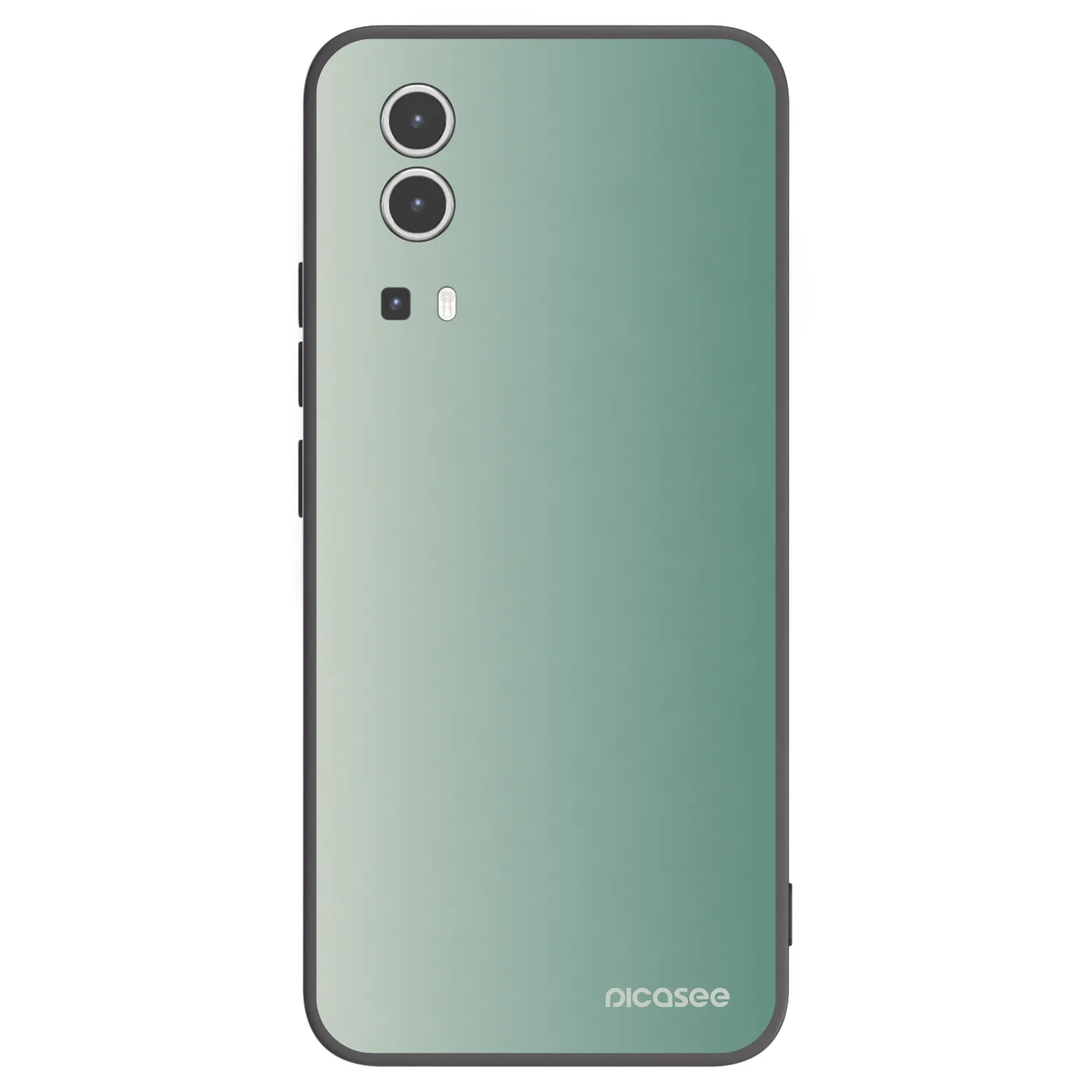 Picasee Vivo Y72 5G Hülle - Schwarzes Silikon - Misty Sage
