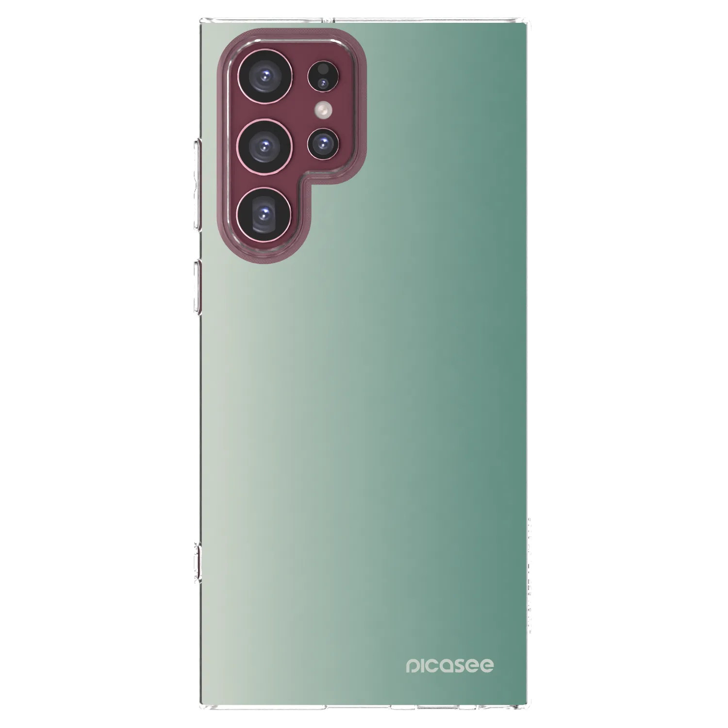 Picasee Samsung Galaxy S22 Ultra 5G Hülle - Transparentes Silikon - Misty Sage