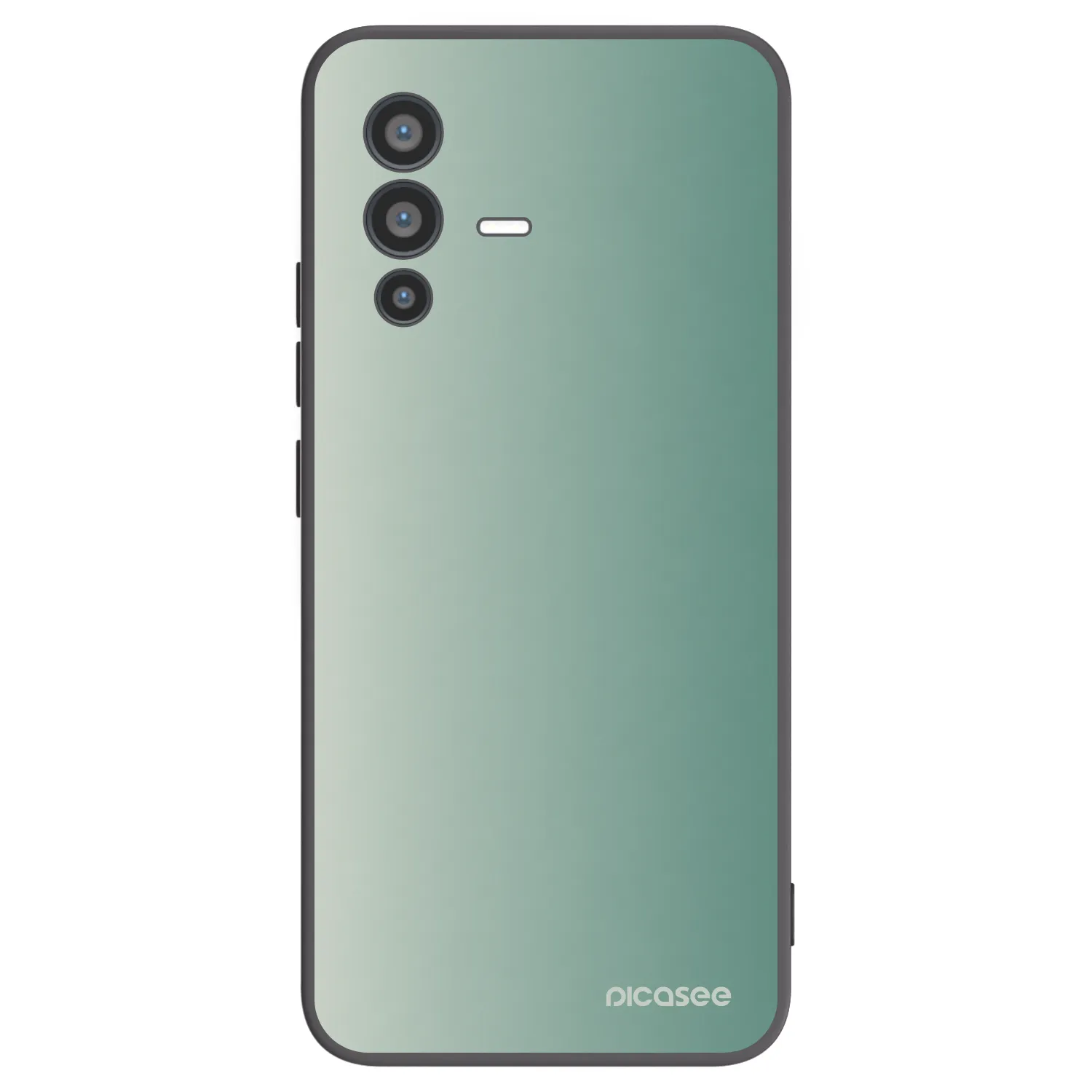 Picasee Vivo V23 5G Hülle - Schwarzes Silikon - Misty Sage