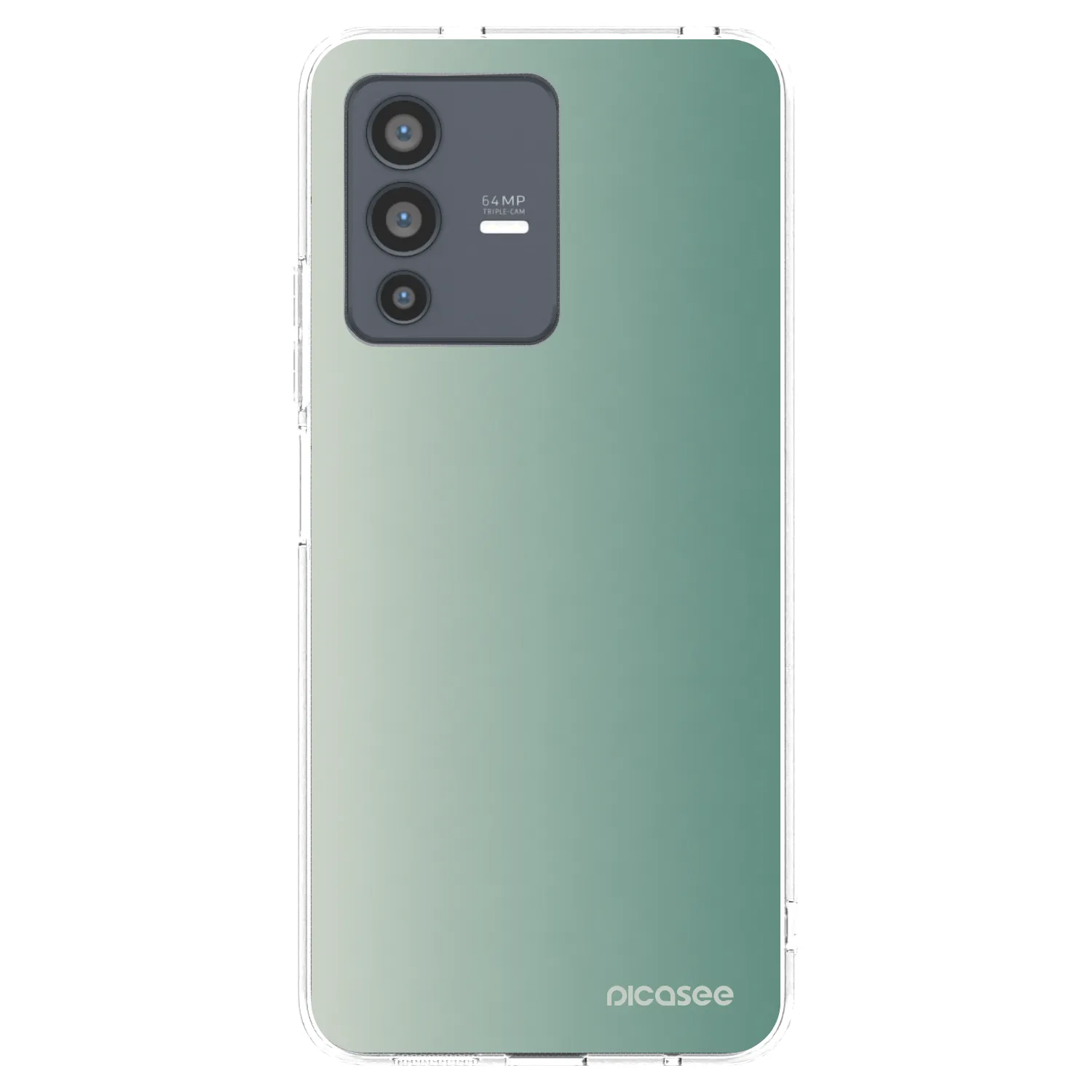 Picasee Vivo V23 5G Hülle - Transparentes Silikon - Misty Sage