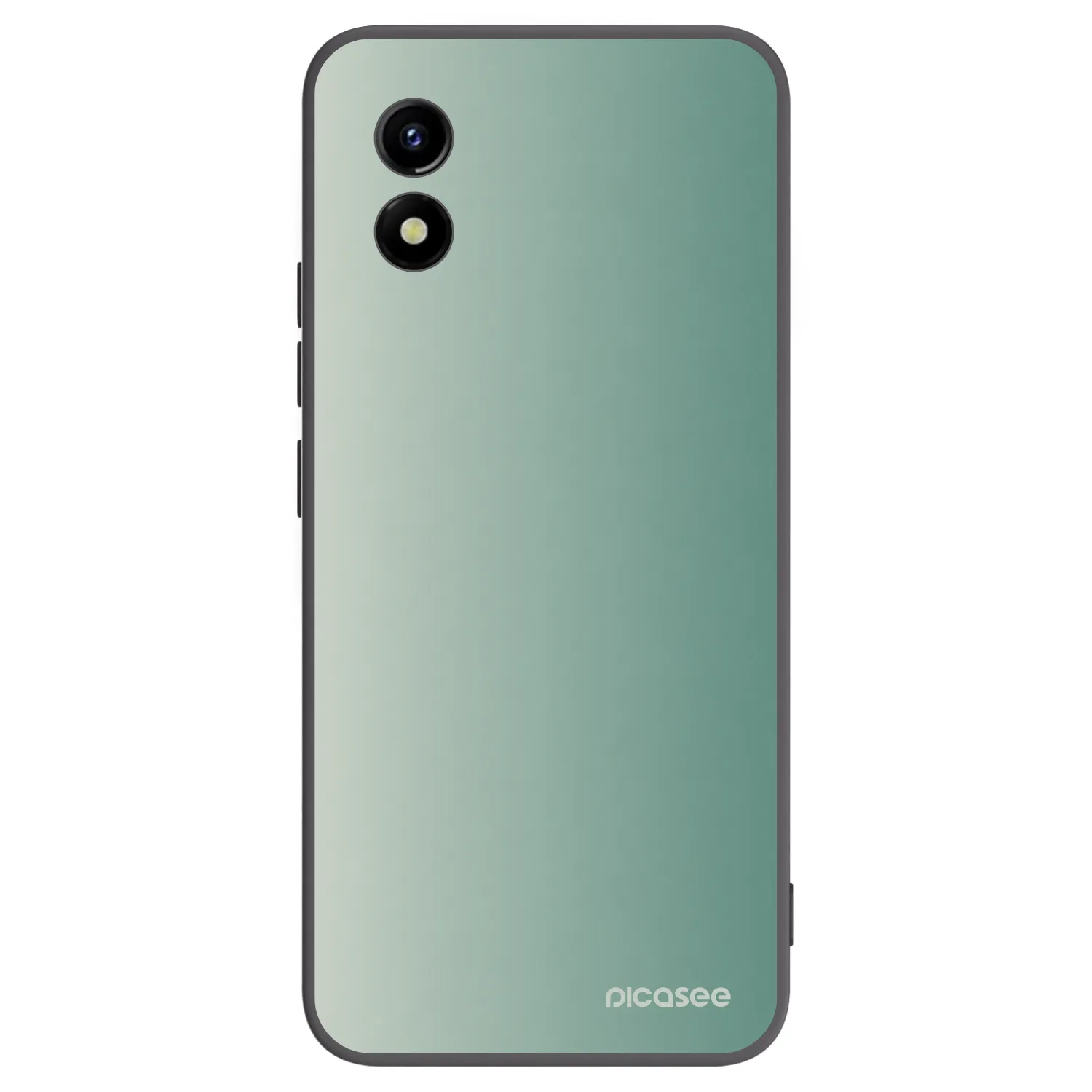 Picasee Vivo Y01 Hülle - Schwarzes Silikon - Misty Sage