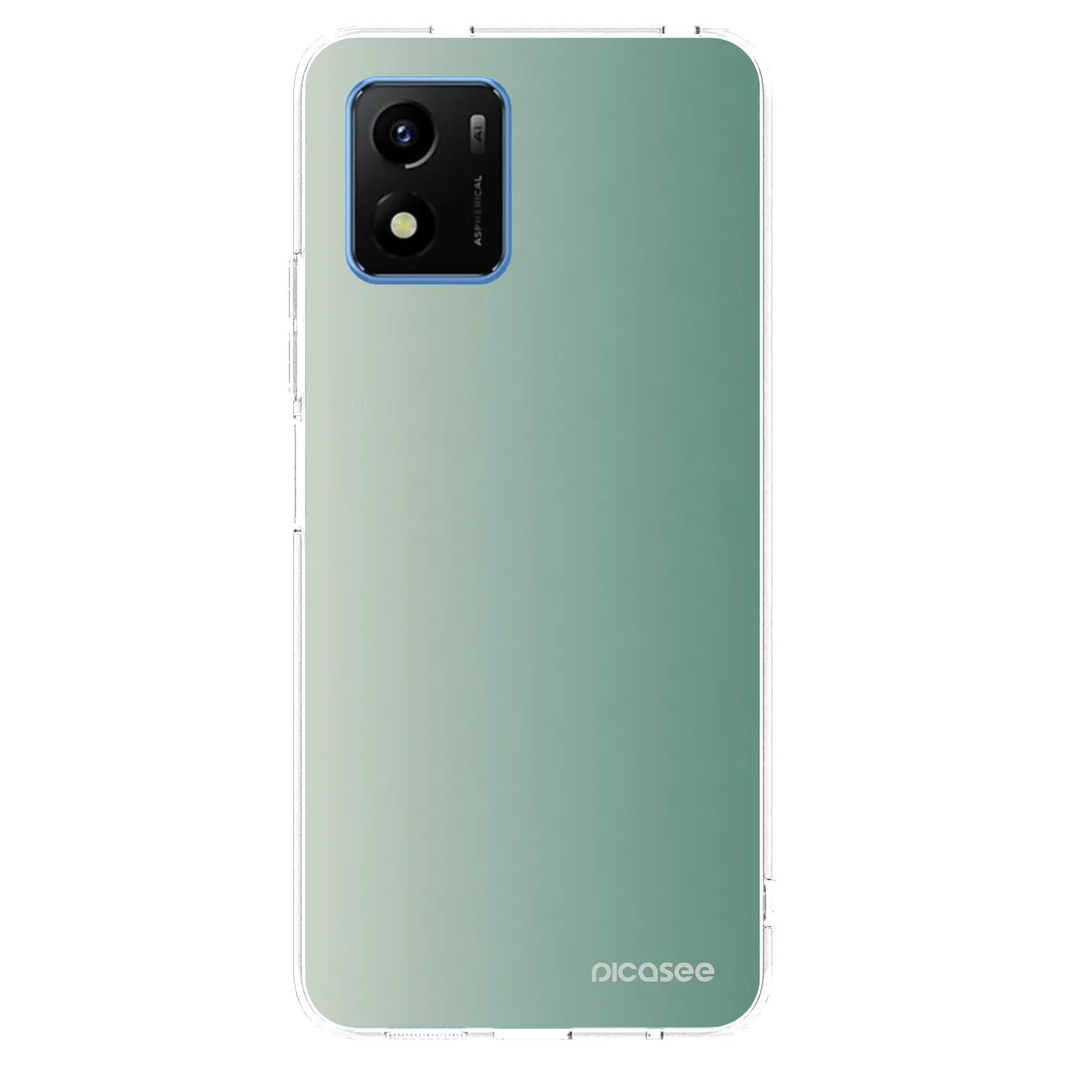 Picasee Vivo Y01 Hülle - Transparentes Silikon - Misty Sage