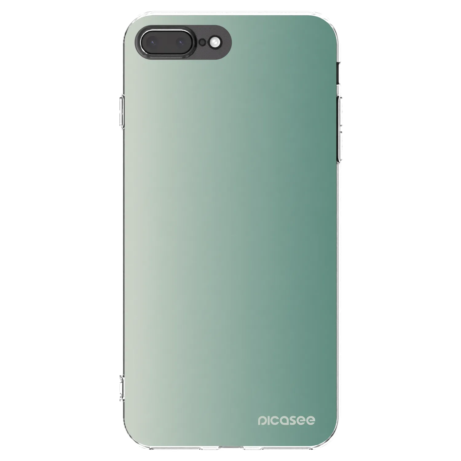 Picasee Apple iPhone 8 Plus Hülle - Transparentes Silikon - Misty Sage