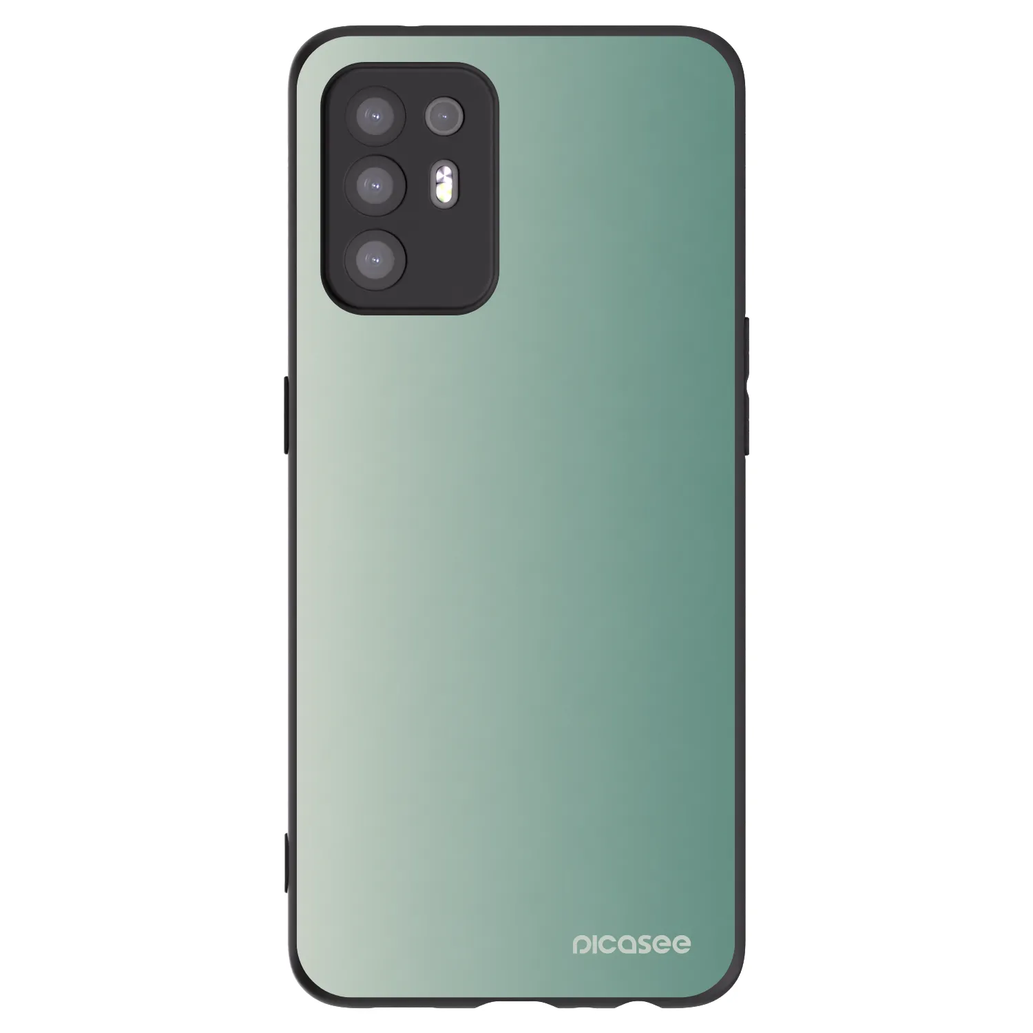 Picasee OPPO A94 5G Hülle - Schwarzes Silikon - Misty Sage