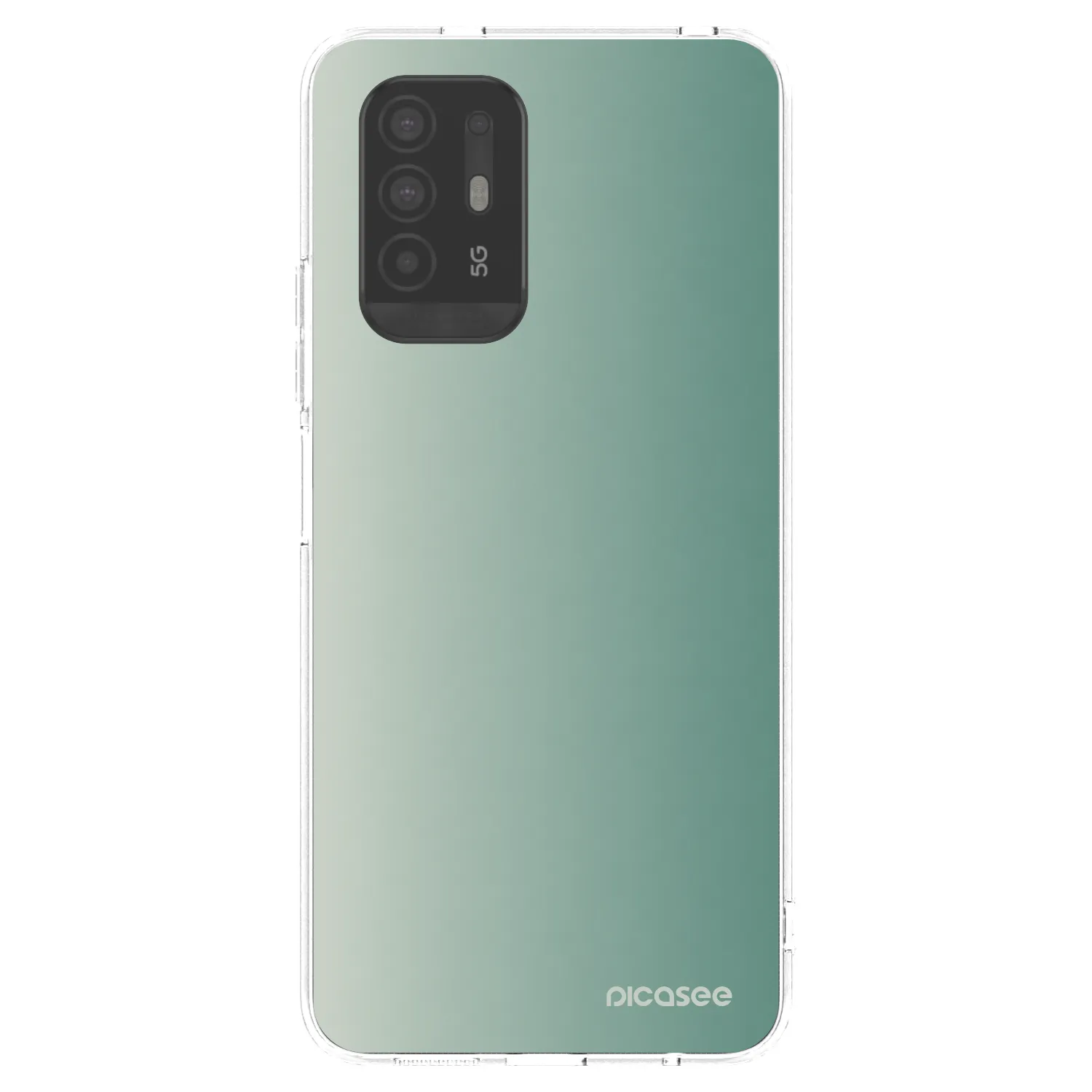 Picasee OPPO A94 5G Hülle - Transparentes Silikon - Misty Sage