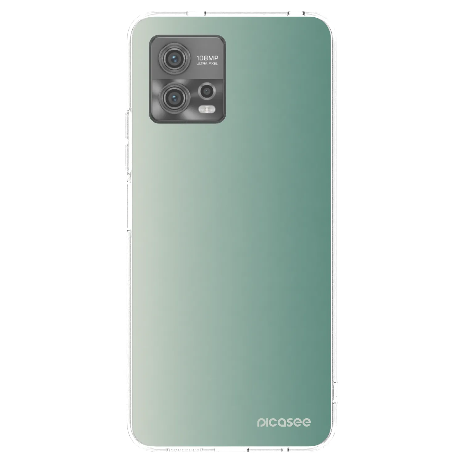 Picasee Motorola Moto G72 Hülle - Transparentes Silikon - Misty Sage