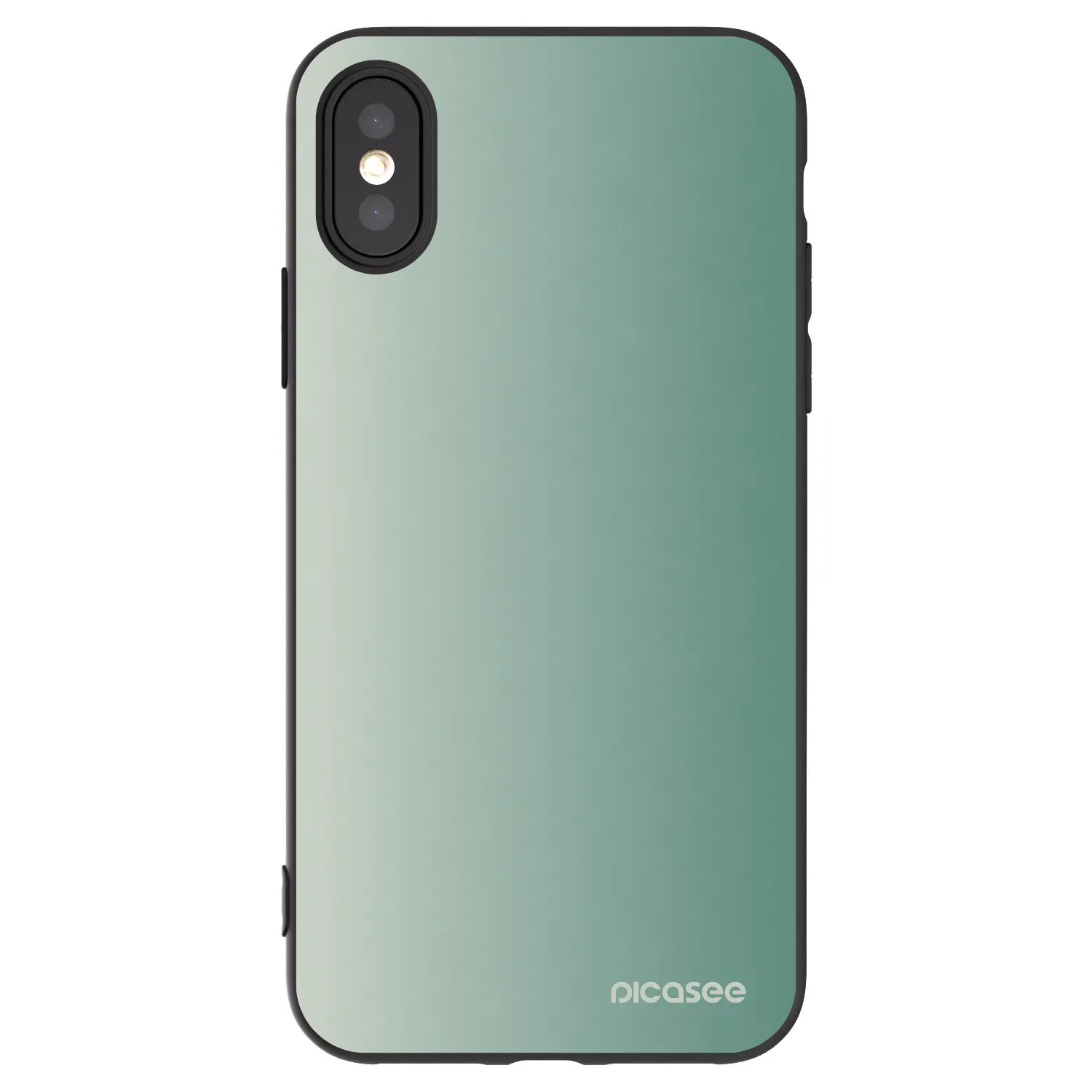 Picasee Apple iPhone X/XS Hülle - Schwarzes Silikon - Misty Sage
