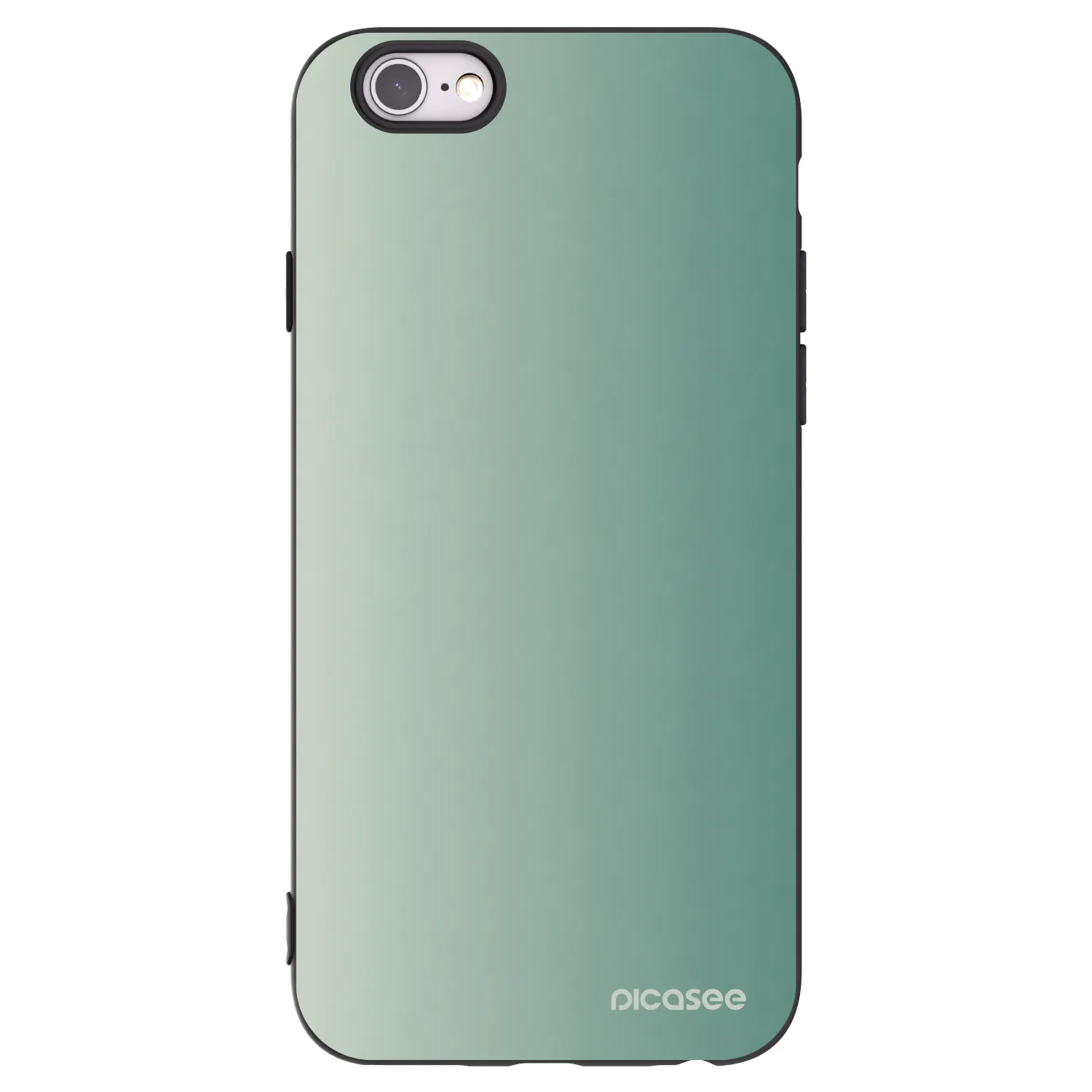 Picasee Apple iPhone 6/6S Hülle - Schwarzes Silikon - Misty Sage