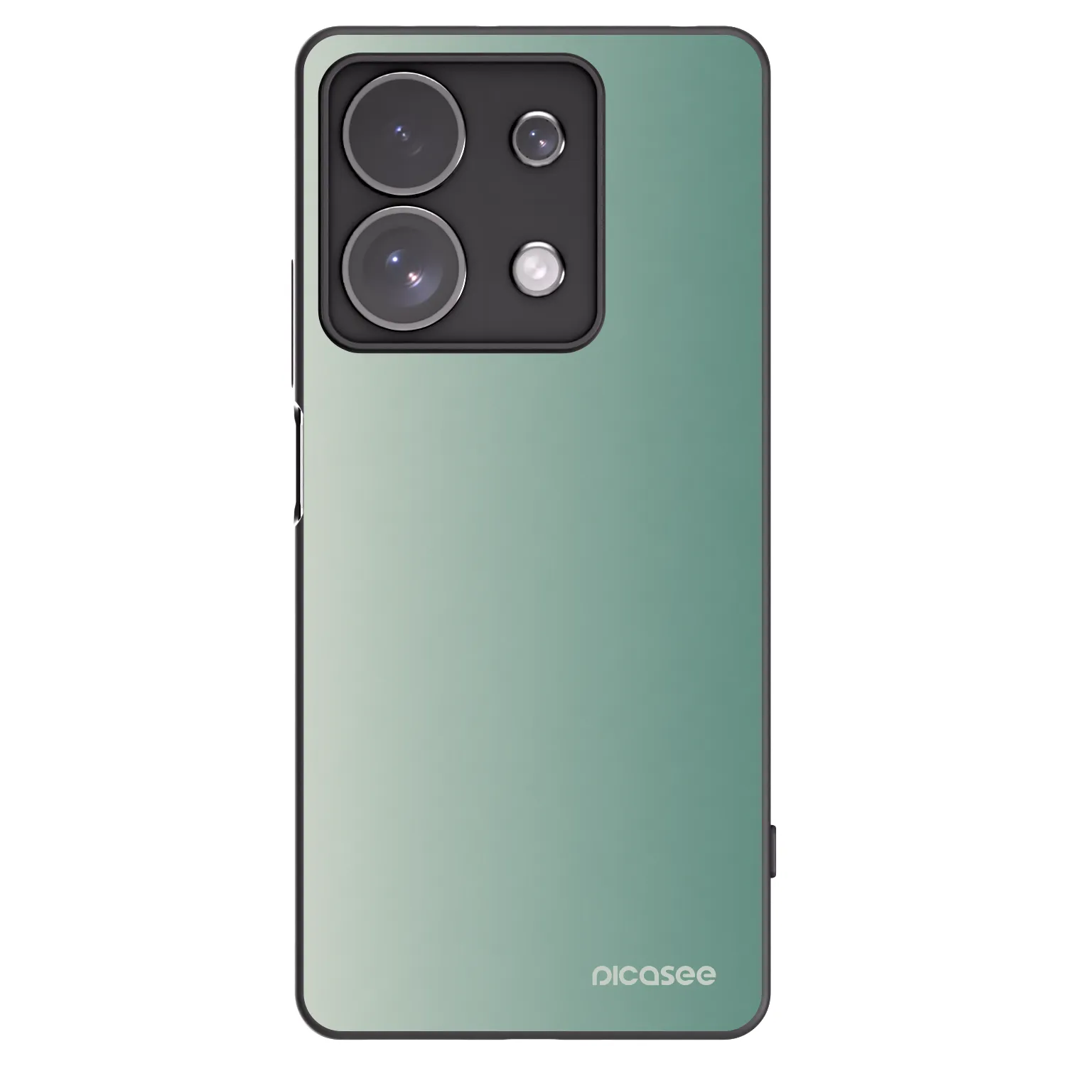 Picasee Xiaomi Redmi Note 13 Pro 4G Hülle - Schwarzes Silikon - Misty Sage