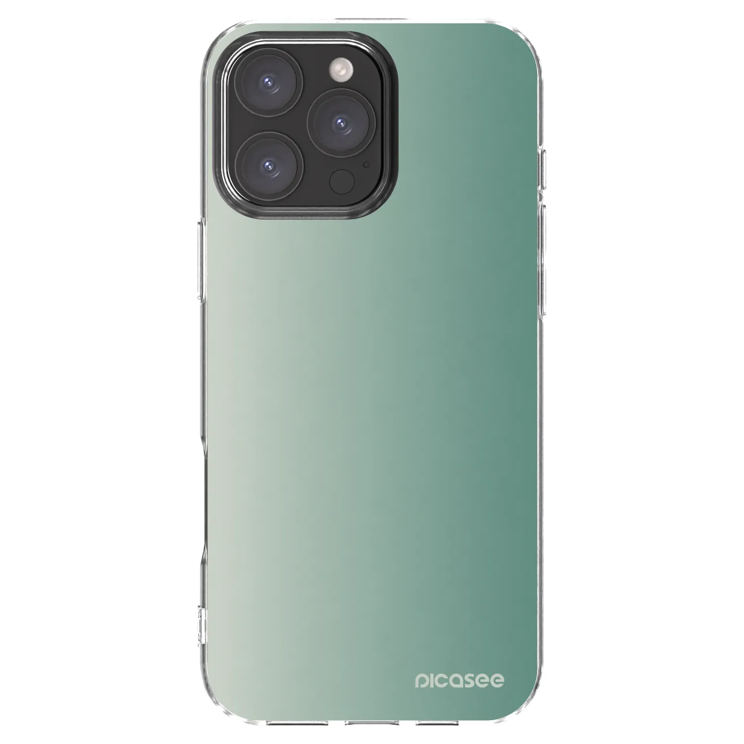 Picasee Apple iPhone 16 Pro Max Hülle - Transparentes Silikon - Misty Sage