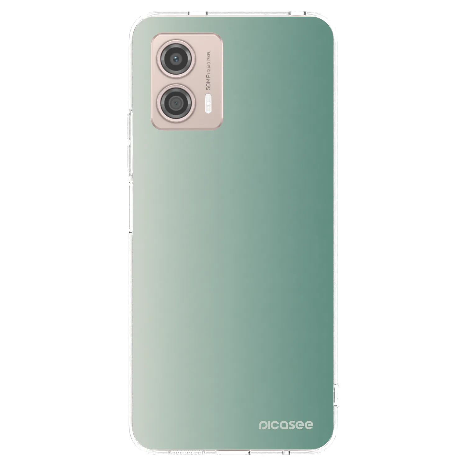 Picasee Motorola Moto G53 5G Hülle - Transparentes Silikon - Misty Sage