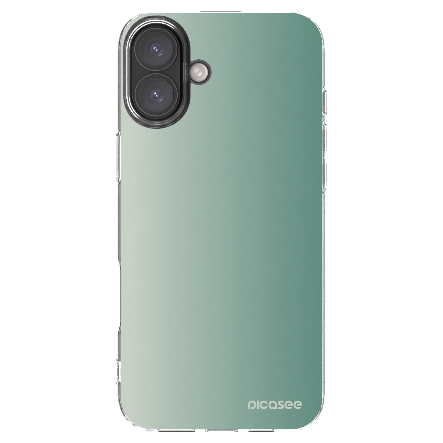Picasee Apple iPhone 16 Plus Hülle - Transparentes Silikon - Misty Sage
