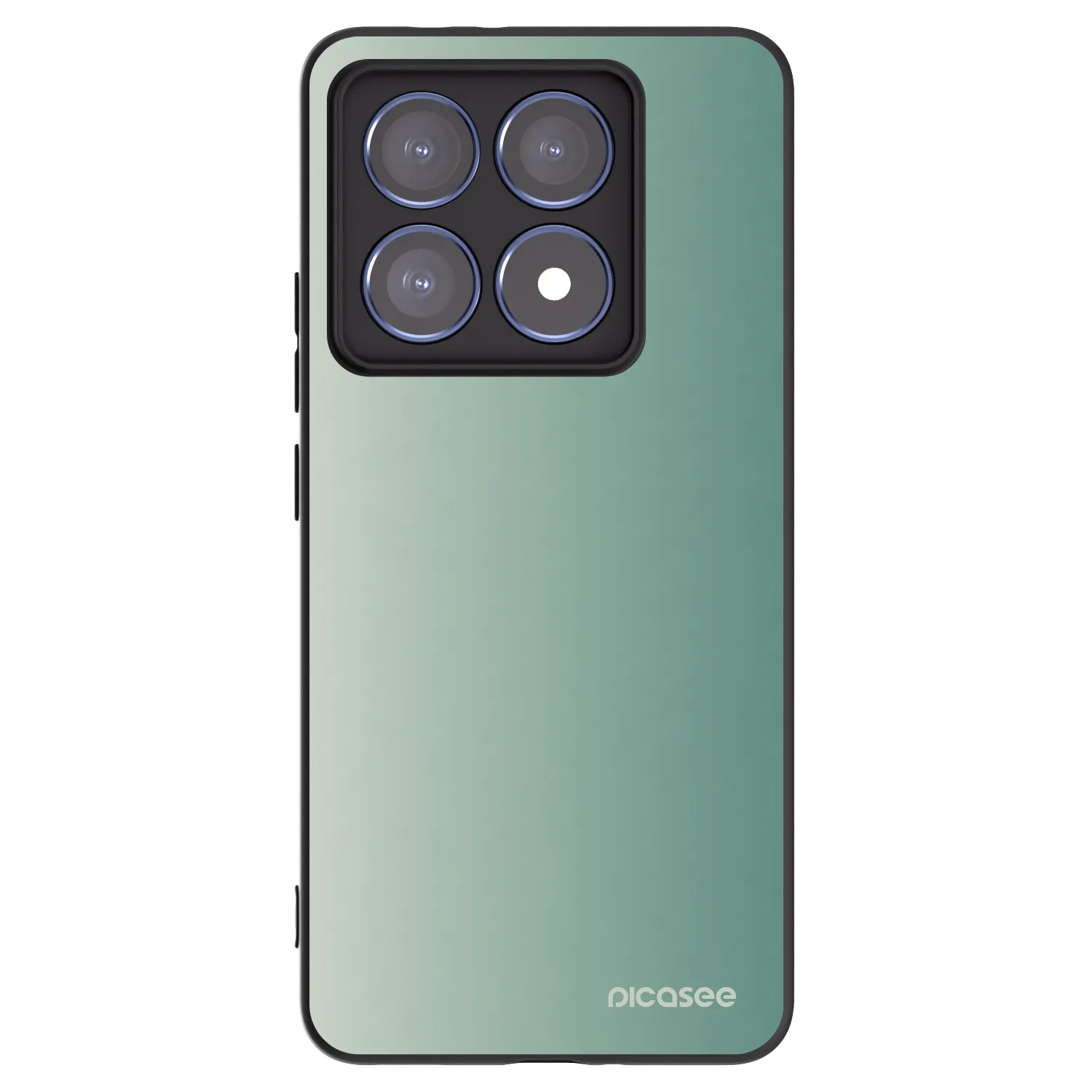 Picasee Xiaomi 14T Pro Hülle - Schwarzes Silikon - Misty Sage