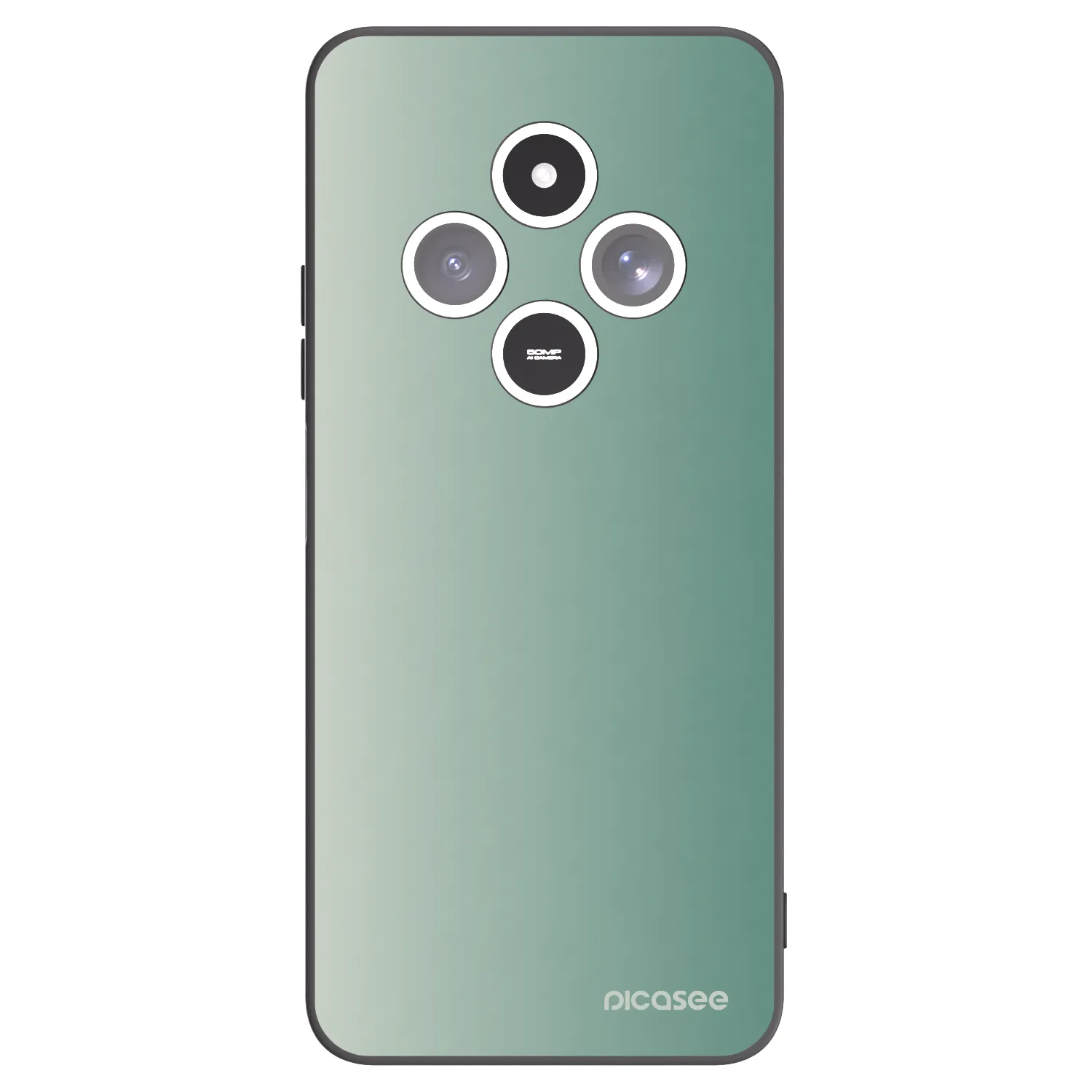Picasee Xiaomi Redmi 14C Hülle - Schwarzes Silikon - Misty Sage