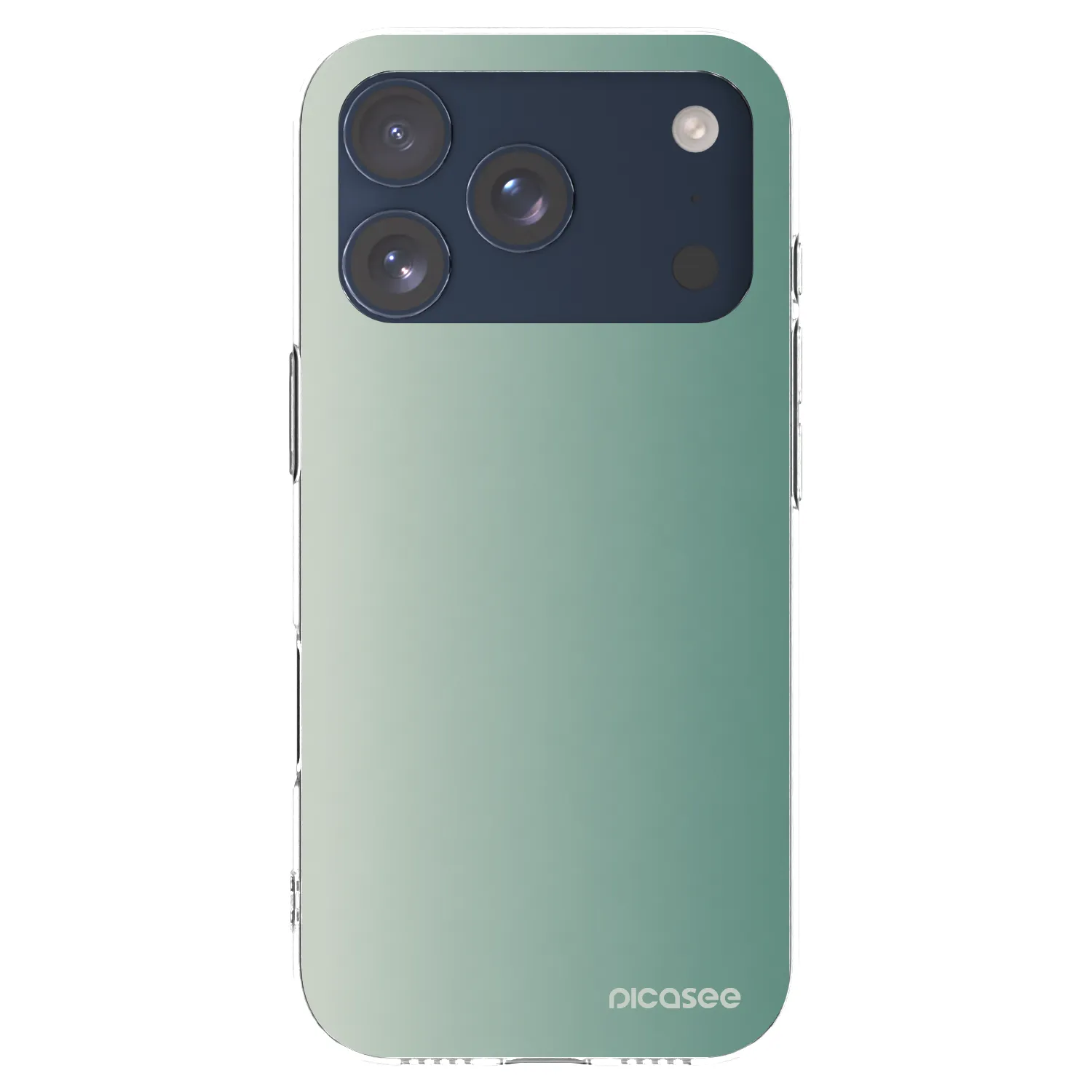 Picasee Apple iPhone 17 Pro Hülle - Transparentes Silikon - Misty Sage