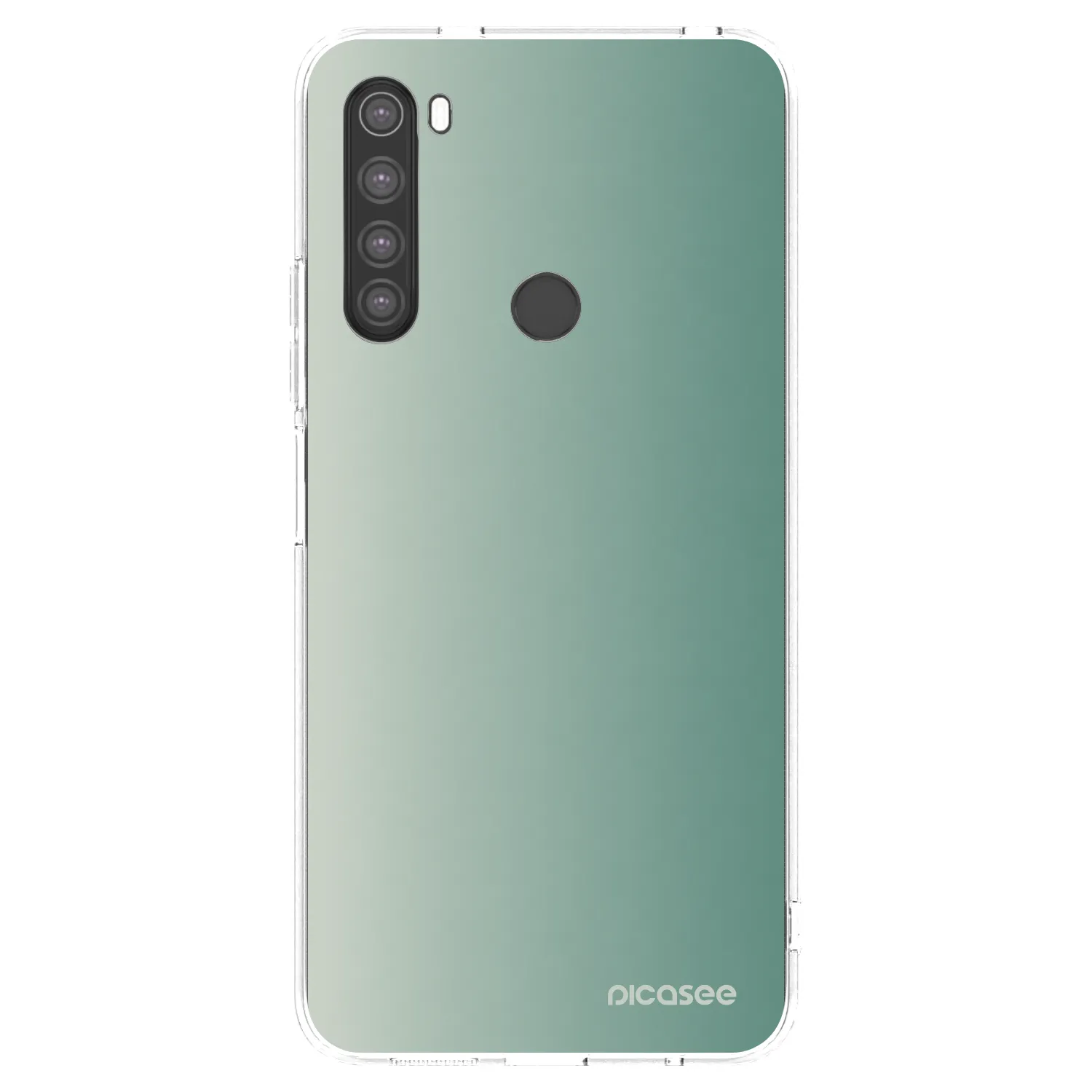 Picasee Xiaomi Redmi Note 8 Hülle - Transparentes Silikon - Misty Sage