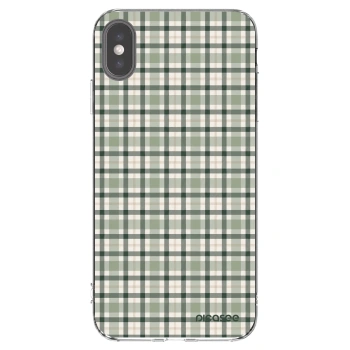 Picasee Apple iPhone XS Max Hülle - Transparentes Silikon - Sage Tartan