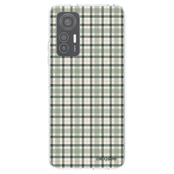 Picasee Xiaomi 12 Lite Hülle - Transparentes Silikon - Sage Tartan
