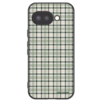 Picasee Google Pixel 9a Hülle - Schwarzes Silikon - Sage Tartan