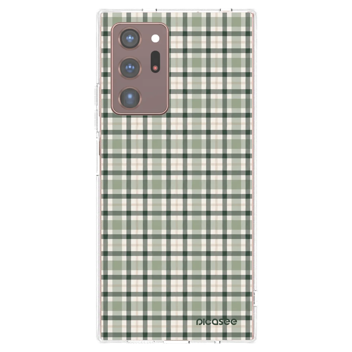 Picasee Samsung Galaxy Note 20 Ultra Hülle - Transparentes Silikon - Sage Tartan