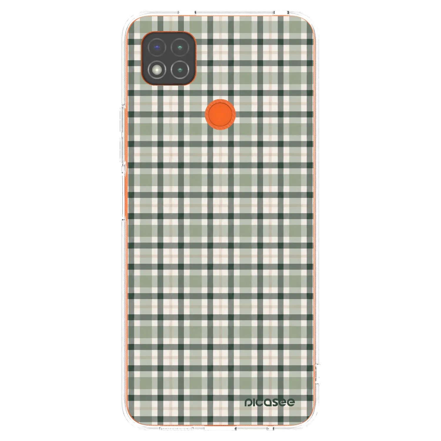 Picasee Xiaomi Redmi 9C Hülle - Transparentes Silikon - Sage Tartan