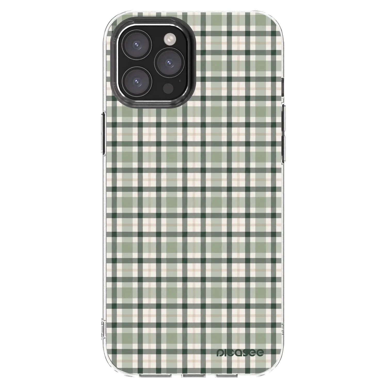 Picasee Apple iPhone 12 Pro Max Hülle - Transparentes Silikon - Sage Tartan