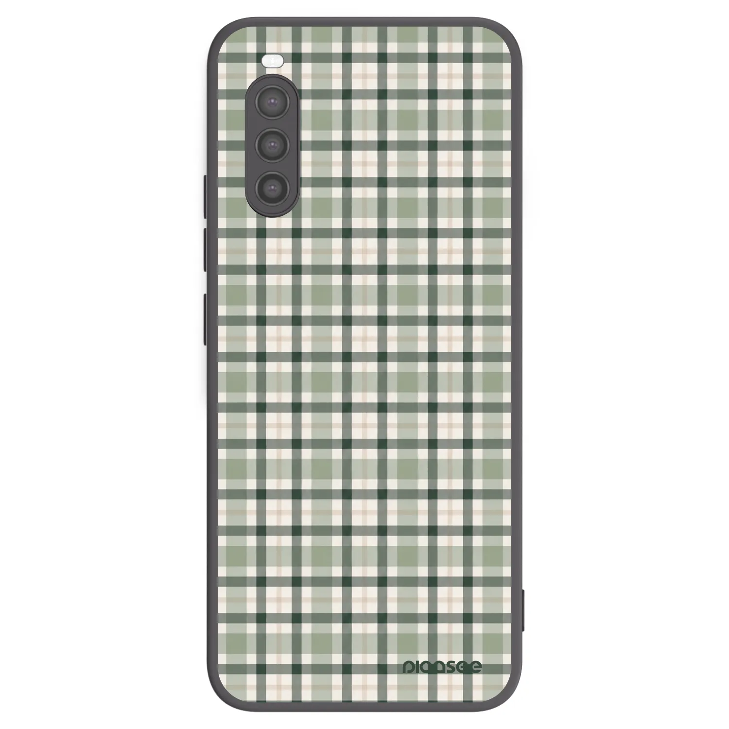 Picasee Sony Xperia 10 II Hülle - Schwarzes Silikon - Sage Tartan