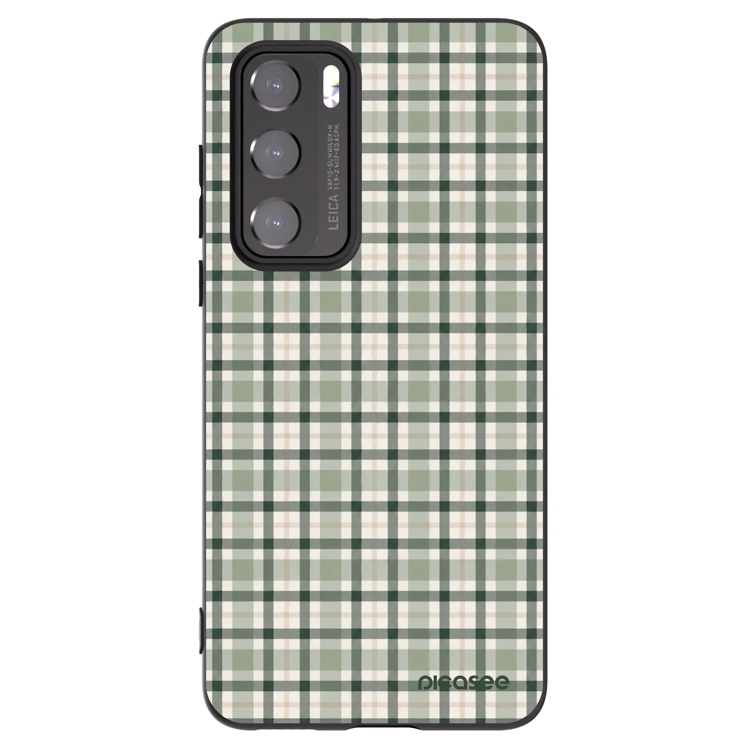 Picasee Huawei P40 Hülle - Schwarzes Silikon - Sage Tartan