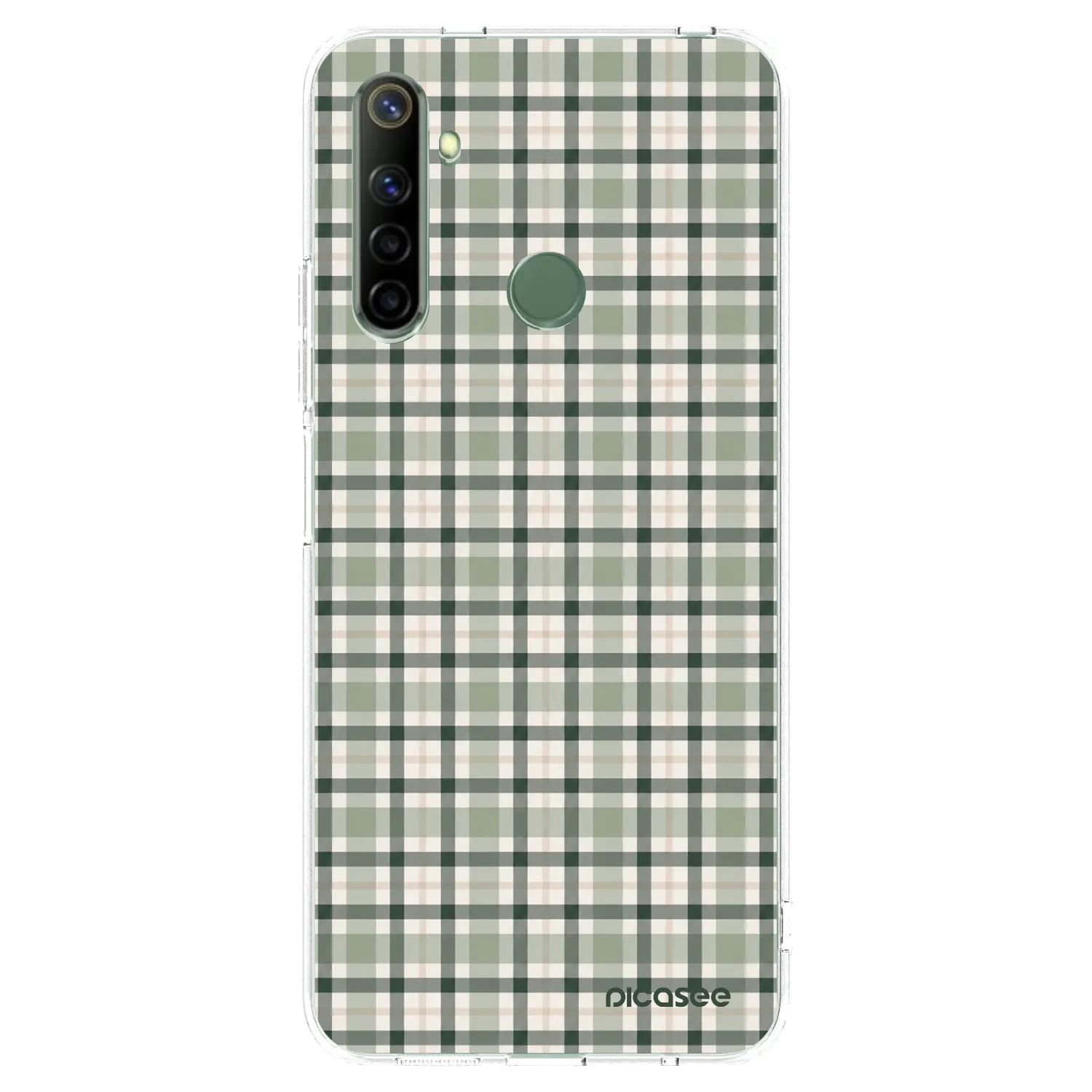 Picasee Realme 6i Hülle - Transparentes Silikon - Sage Tartan