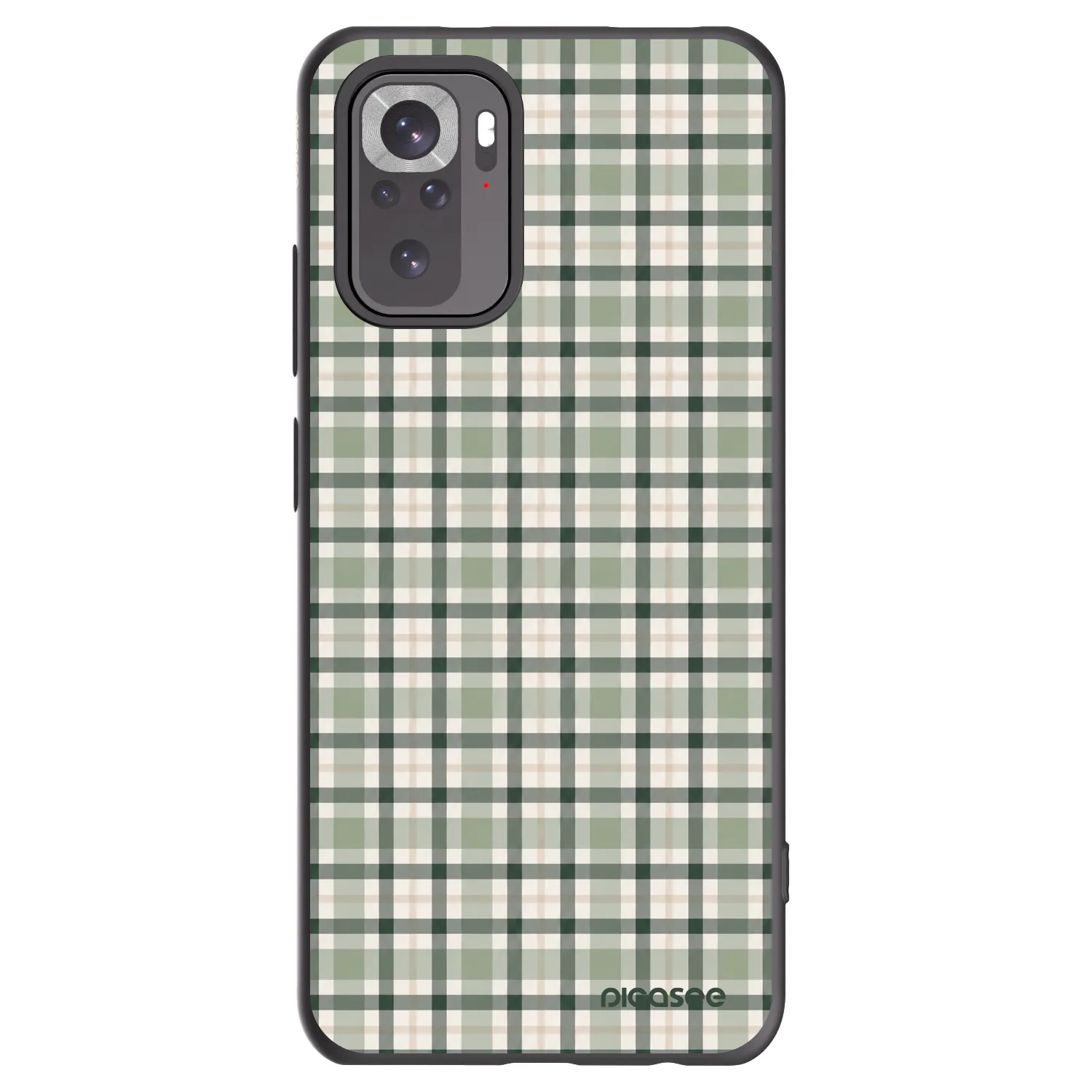 Picasee Xiaomi Redmi Note 10 Hülle - Schwarzes Silikon - Sage Tartan