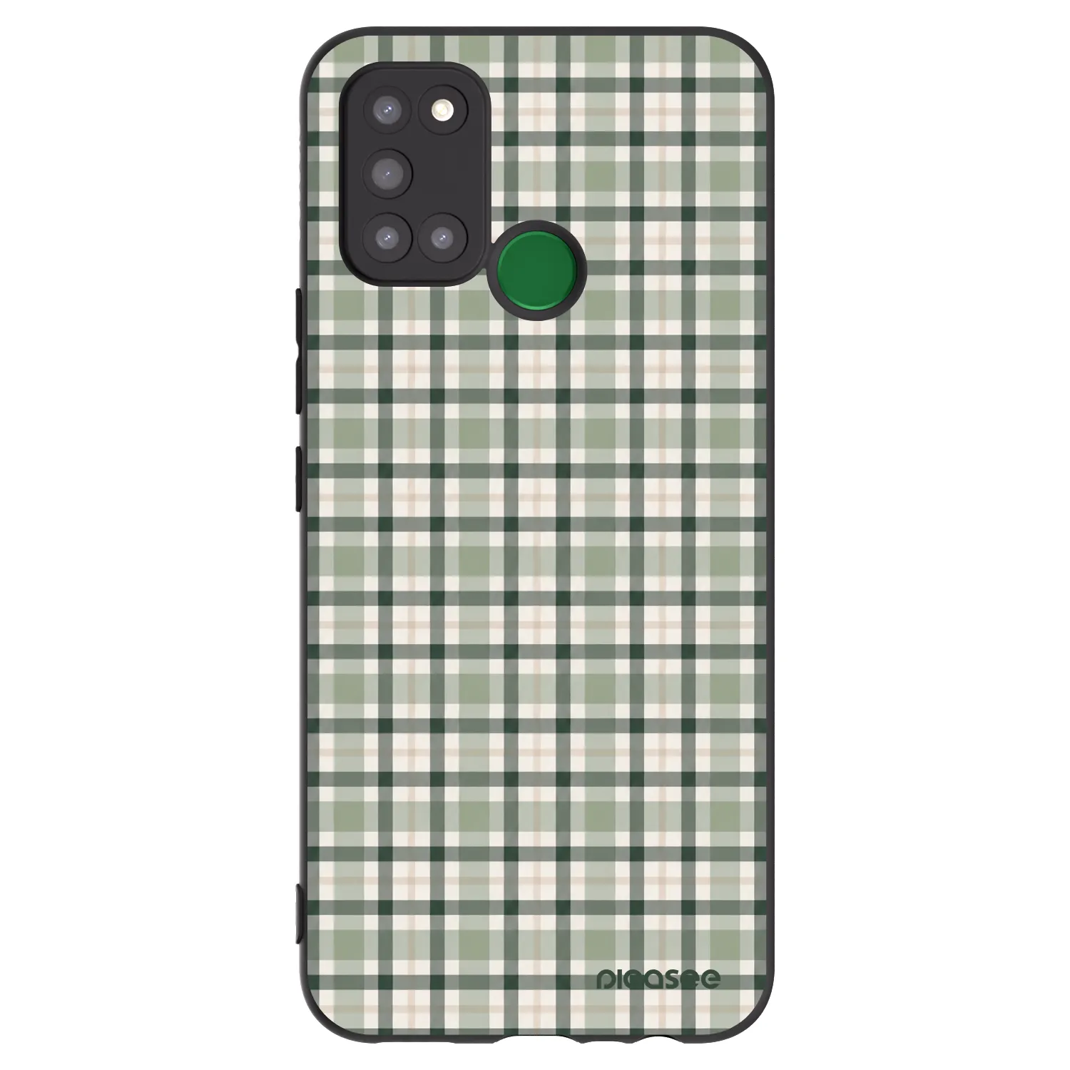 Picasee Realme 7i Hülle - Schwarzes Silikon - Sage Tartan