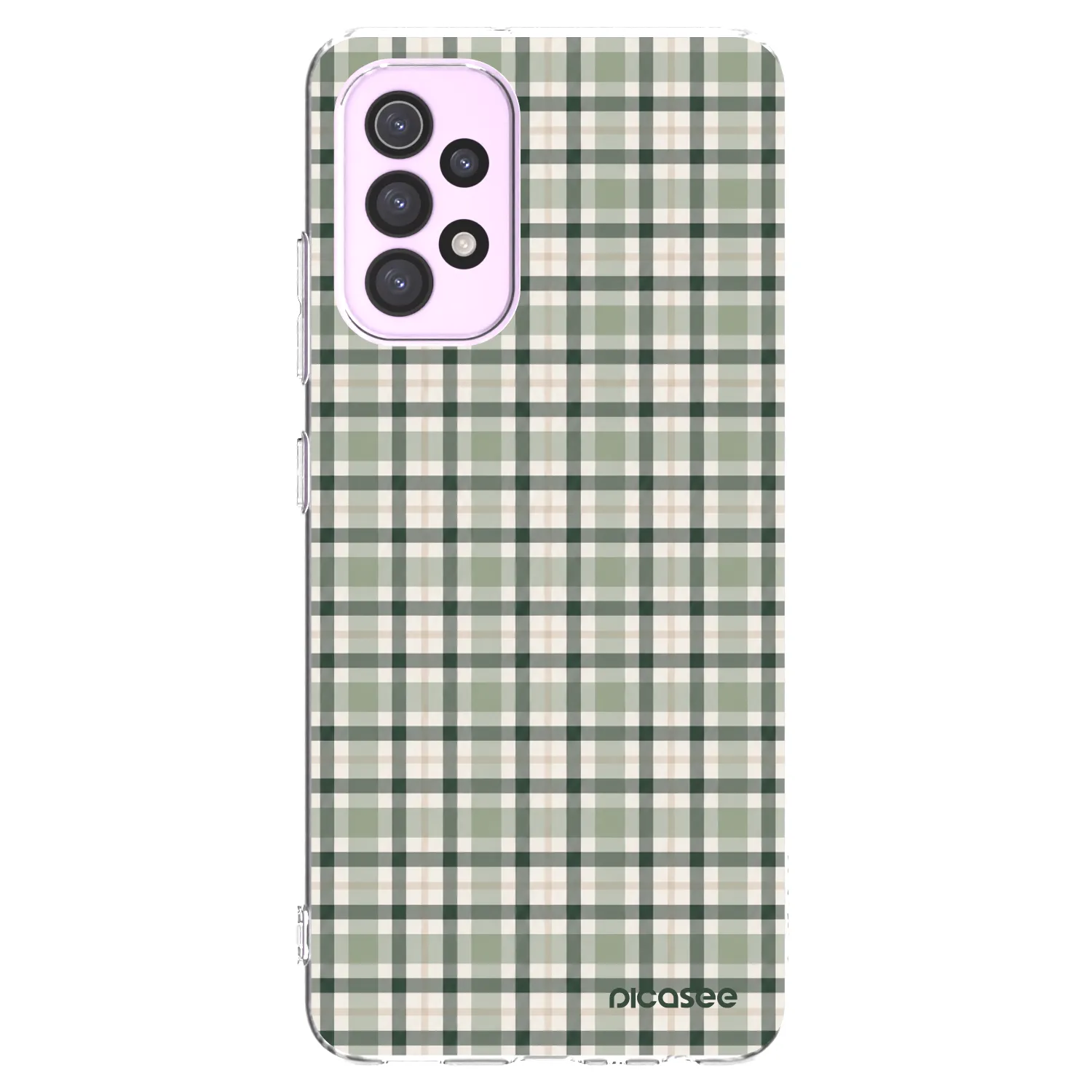 Picasee Samsung Galaxy A32 5G A326B Hülle - Transparentes Silikon - Sage Tartan