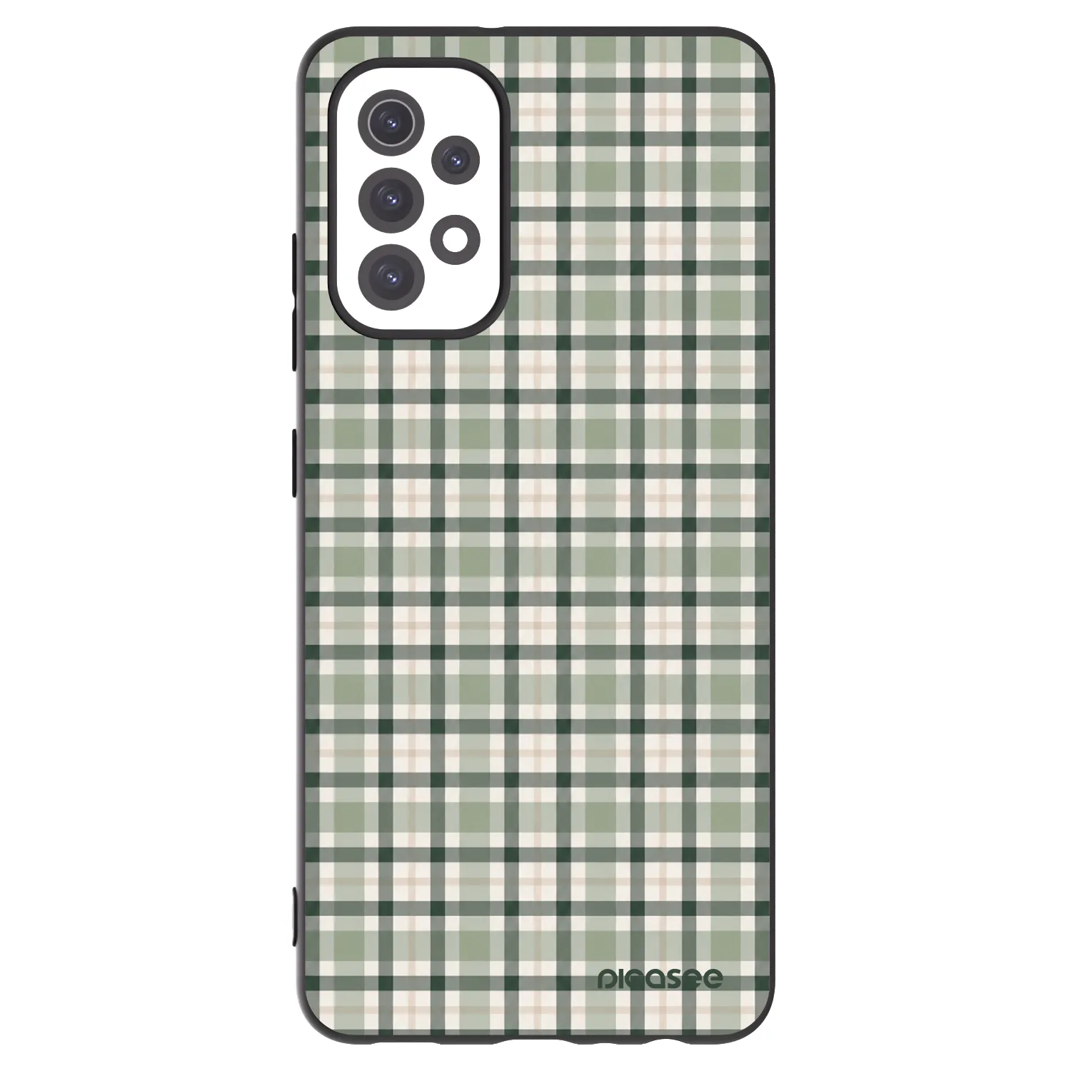 Picasee Samsung Galaxy A32 5G A326B Hülle - Schwarzes Silikon - Sage Tartan