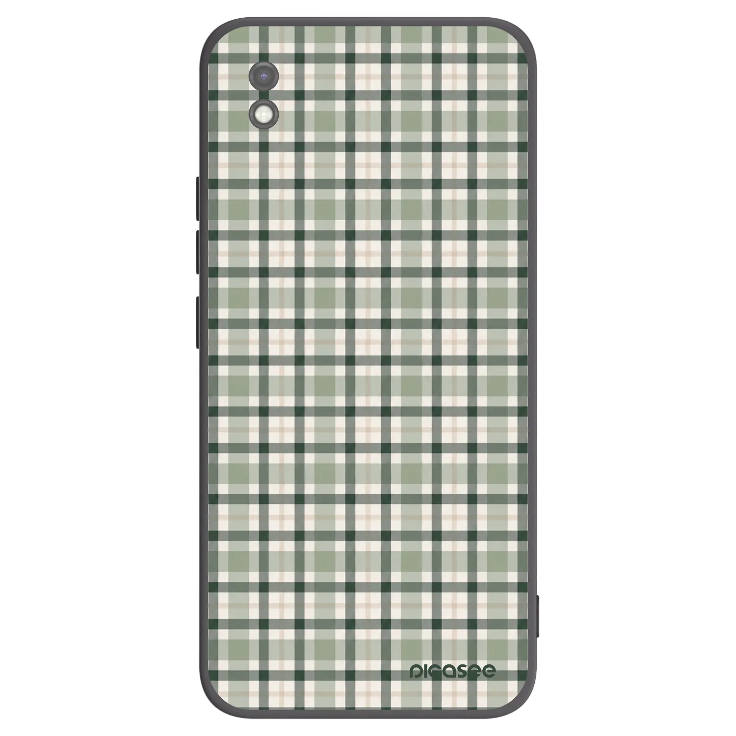 Picasee Xiaomi Redmi 9AT Hülle - Schwarzes Silikon - Sage Tartan