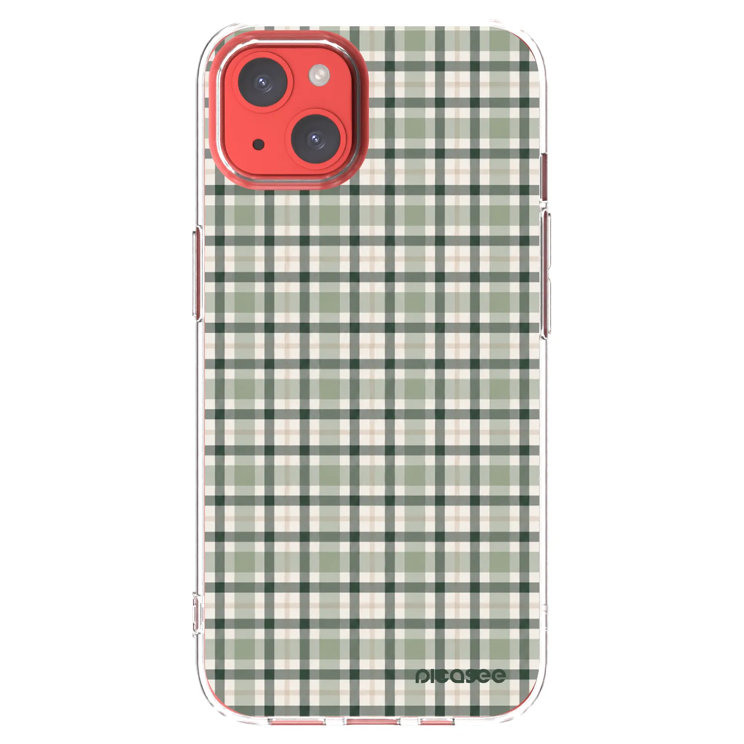 Picasee Apple iPhone 13 Hülle - Transparentes Silikon - Sage Tartan