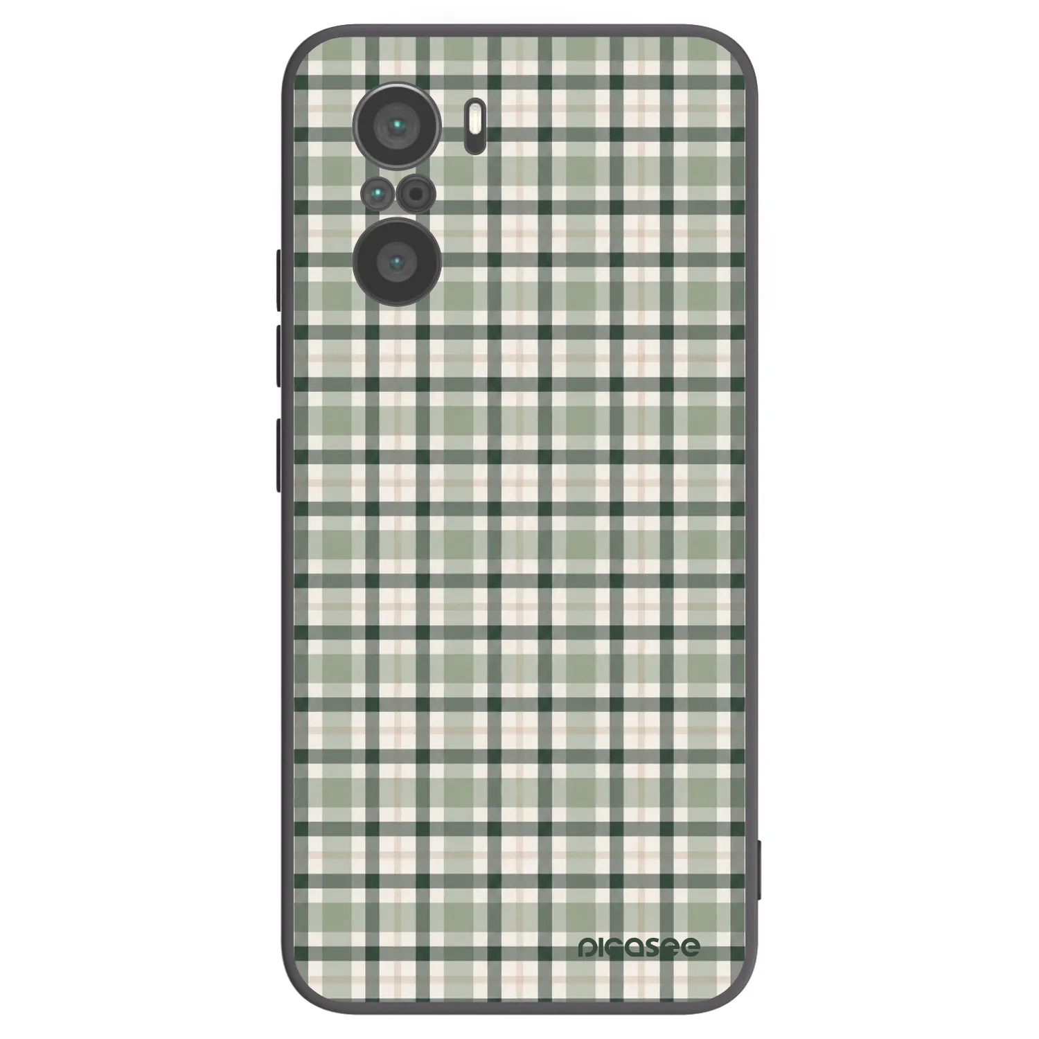 Picasee Xiaomi Poco F3 Hülle - Schwarzes Silikon - Sage Tartan