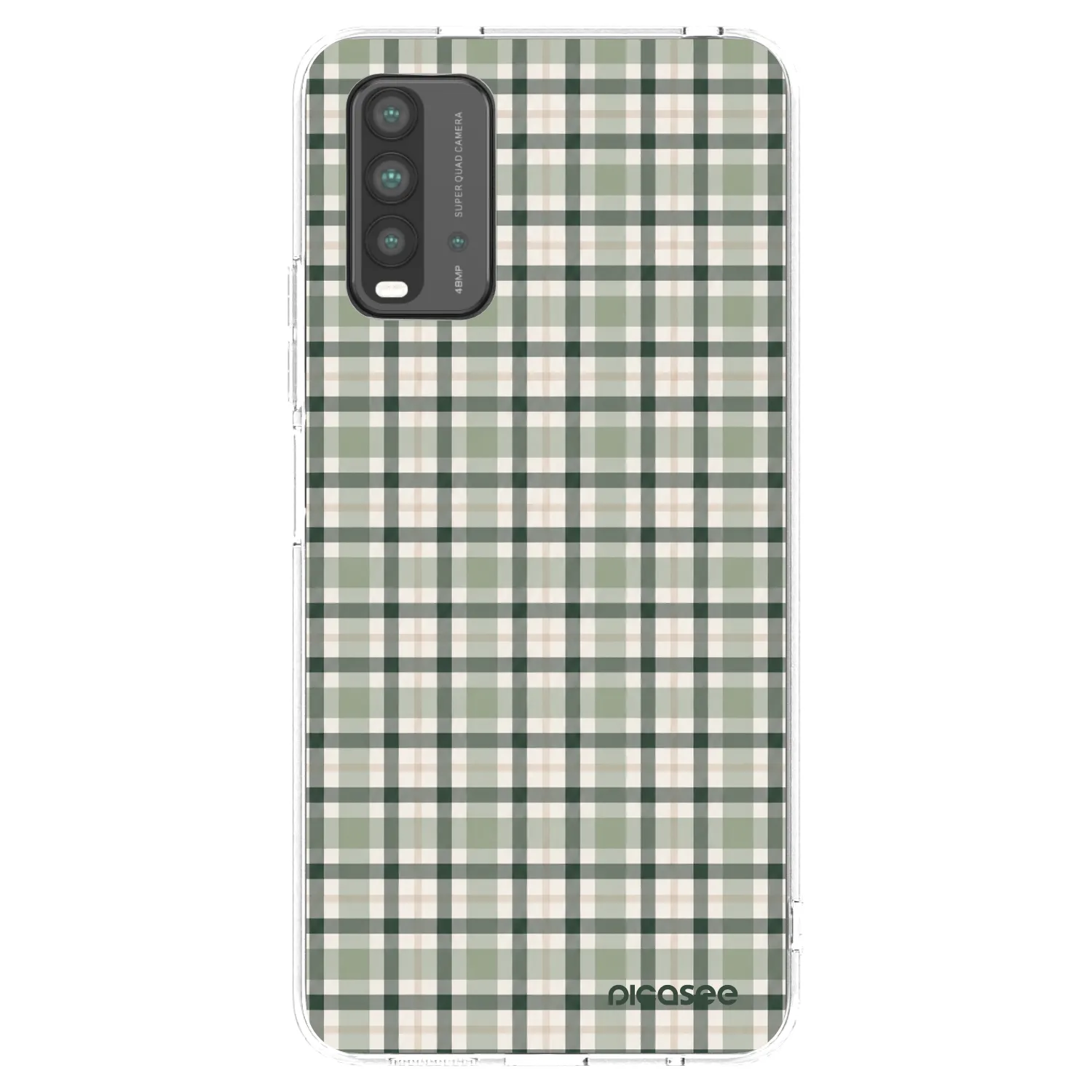 Picasee Xiaomi Redmi 9T Hülle - Schwarzes Silikon - Sage Tartan