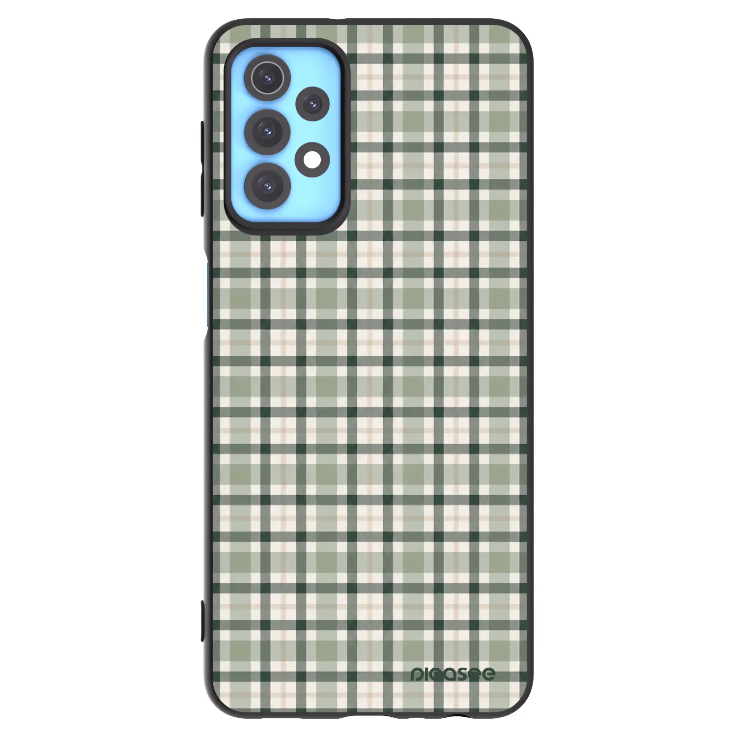 Picasee Samsung Galaxy A32 4G SM-A325F Hülle - Schwarzes Silikon - Sage Tartan