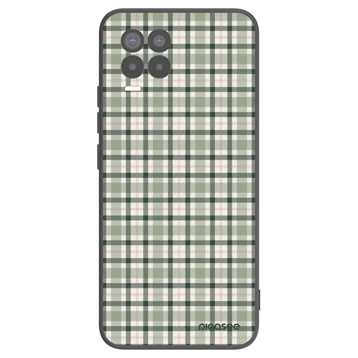 Picasee Realme 8 Pro Hülle - Schwarzes Silikon - Sage Tartan