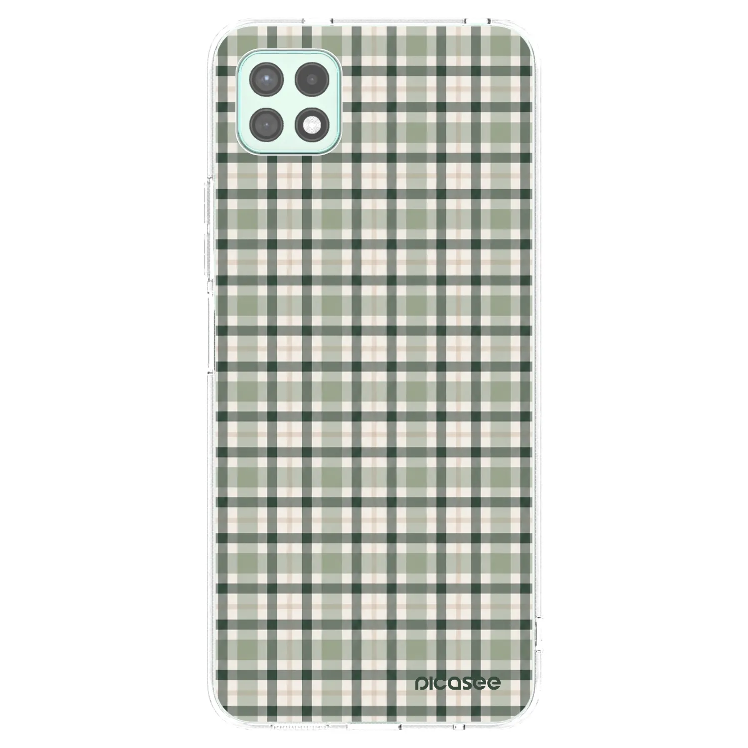 Picasee Samsung Galaxy A22 A226B 5G Hülle - Transparentes Silikon - Sage Tartan