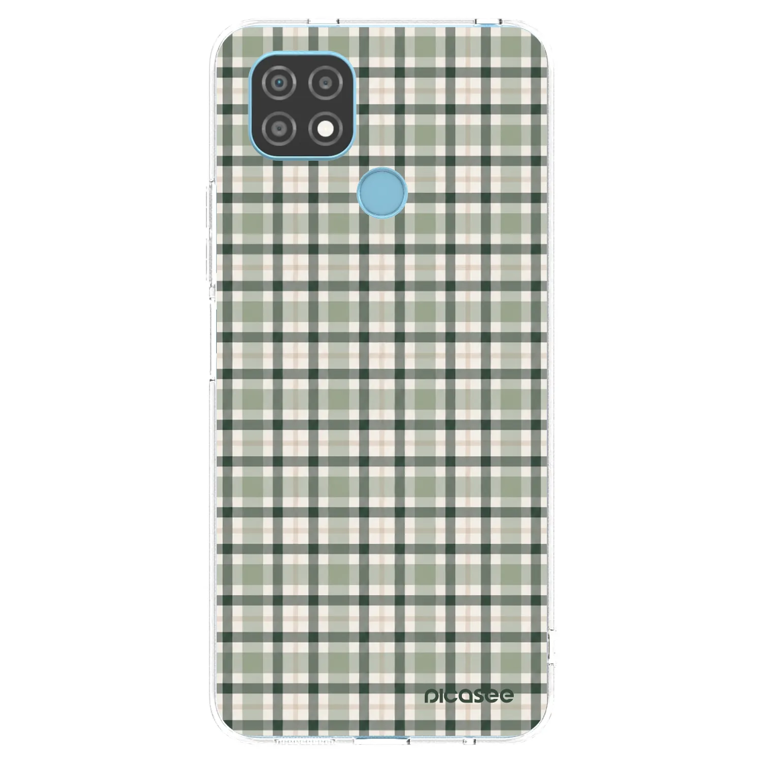 Picasee Realme C21 Hülle - Transparentes Silikon - Sage Tartan