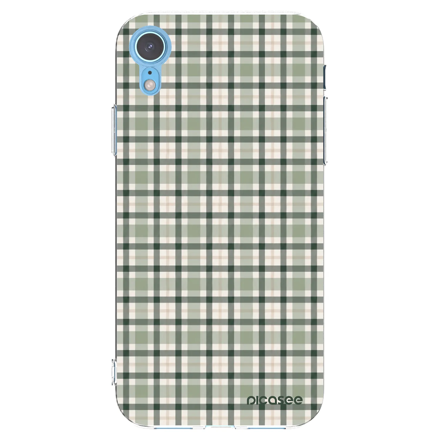 Picasee Apple iPhone XR Hülle - Transparentes Silikon - Sage Tartan