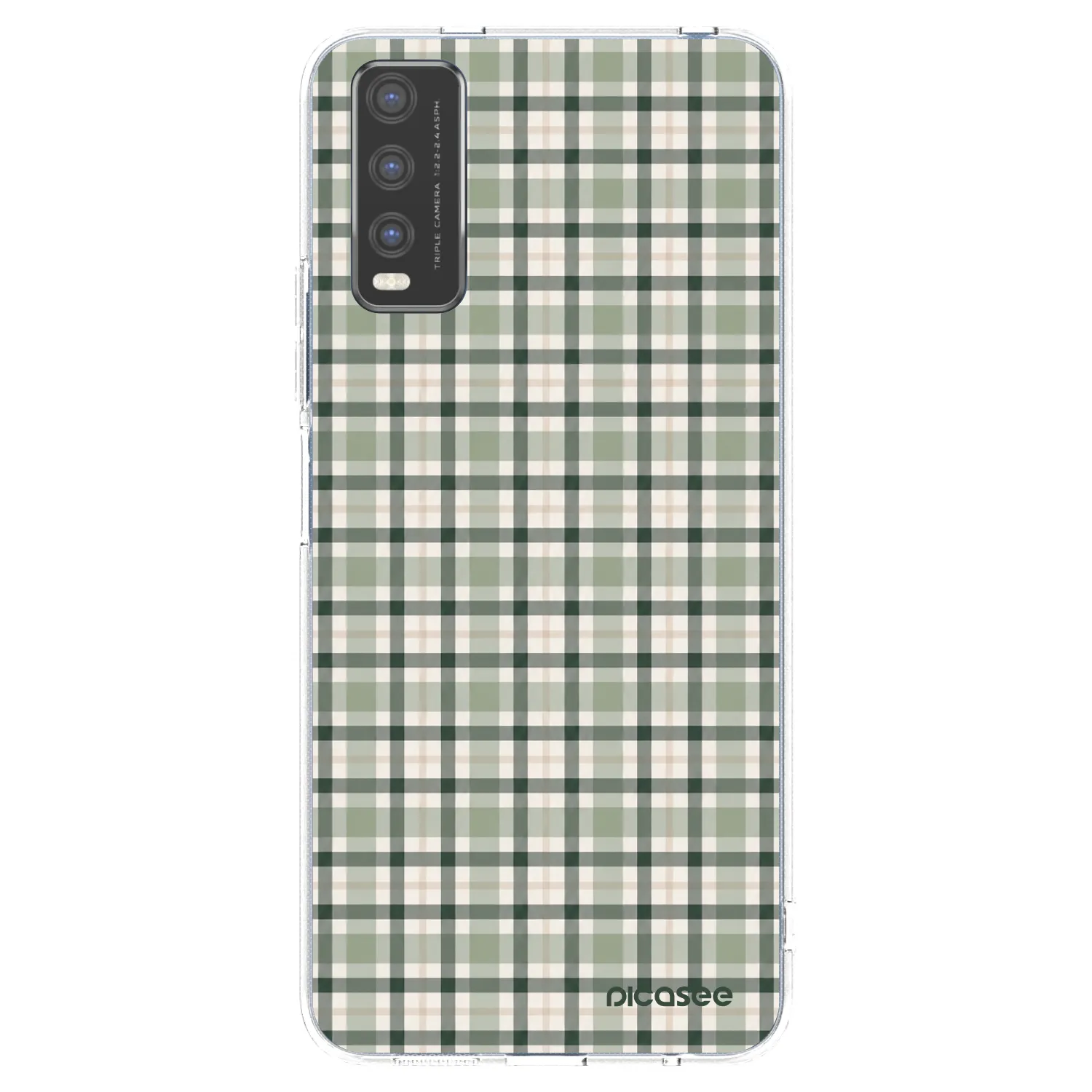 Picasee Vivo Y20s Hülle - Transparentes Silikon - Sage Tartan