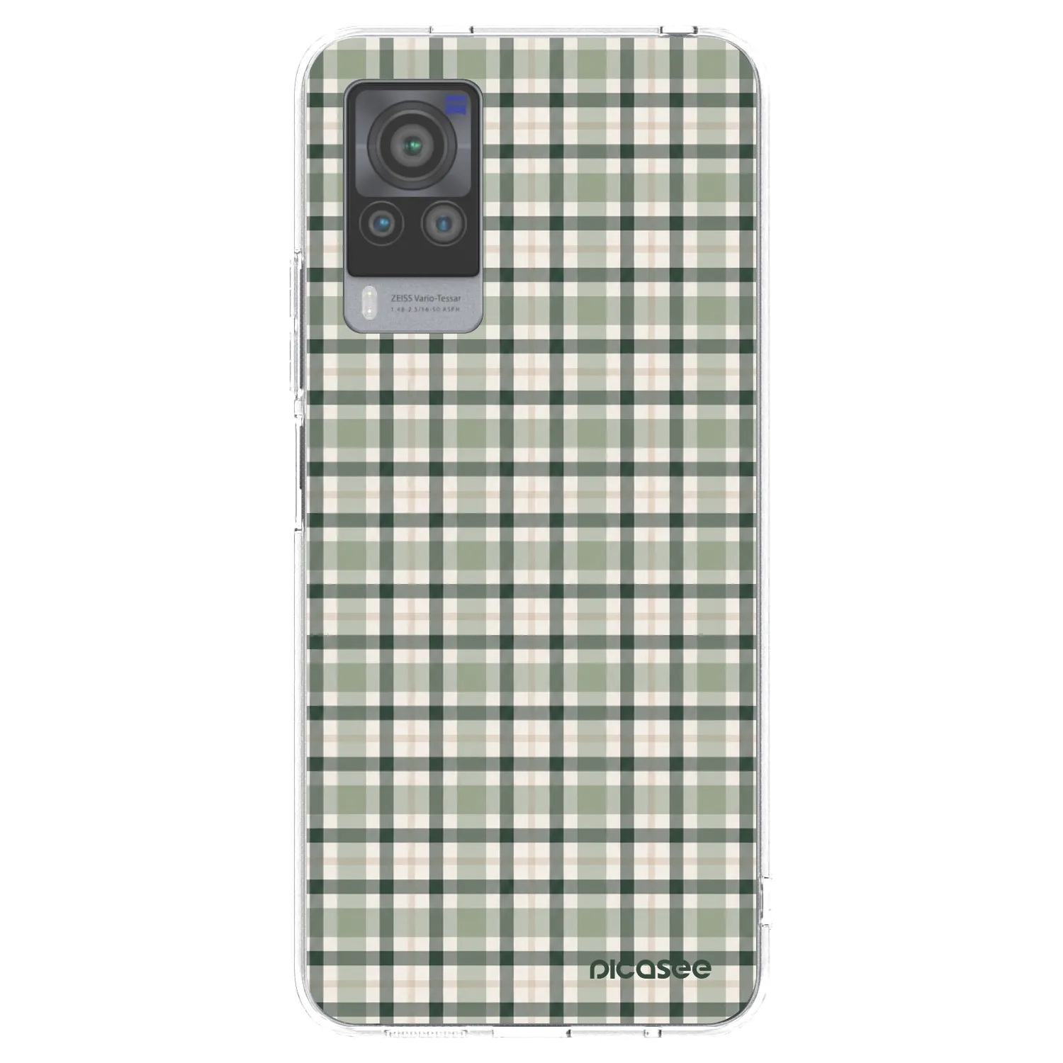 Picasee Vivo X60 Pro 5G Hülle - Transparentes Silikon - Sage Tartan