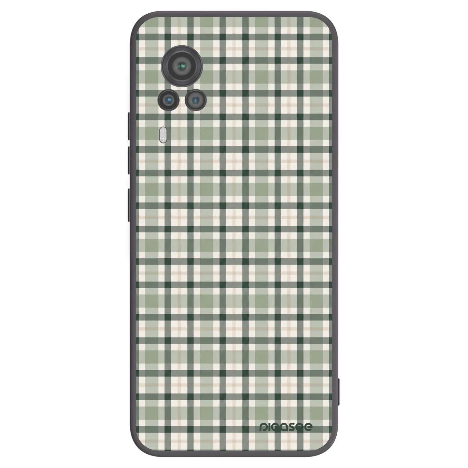 Picasee Vivo X60 Pro 5G Hülle - Schwarzes Silikon - Sage Tartan