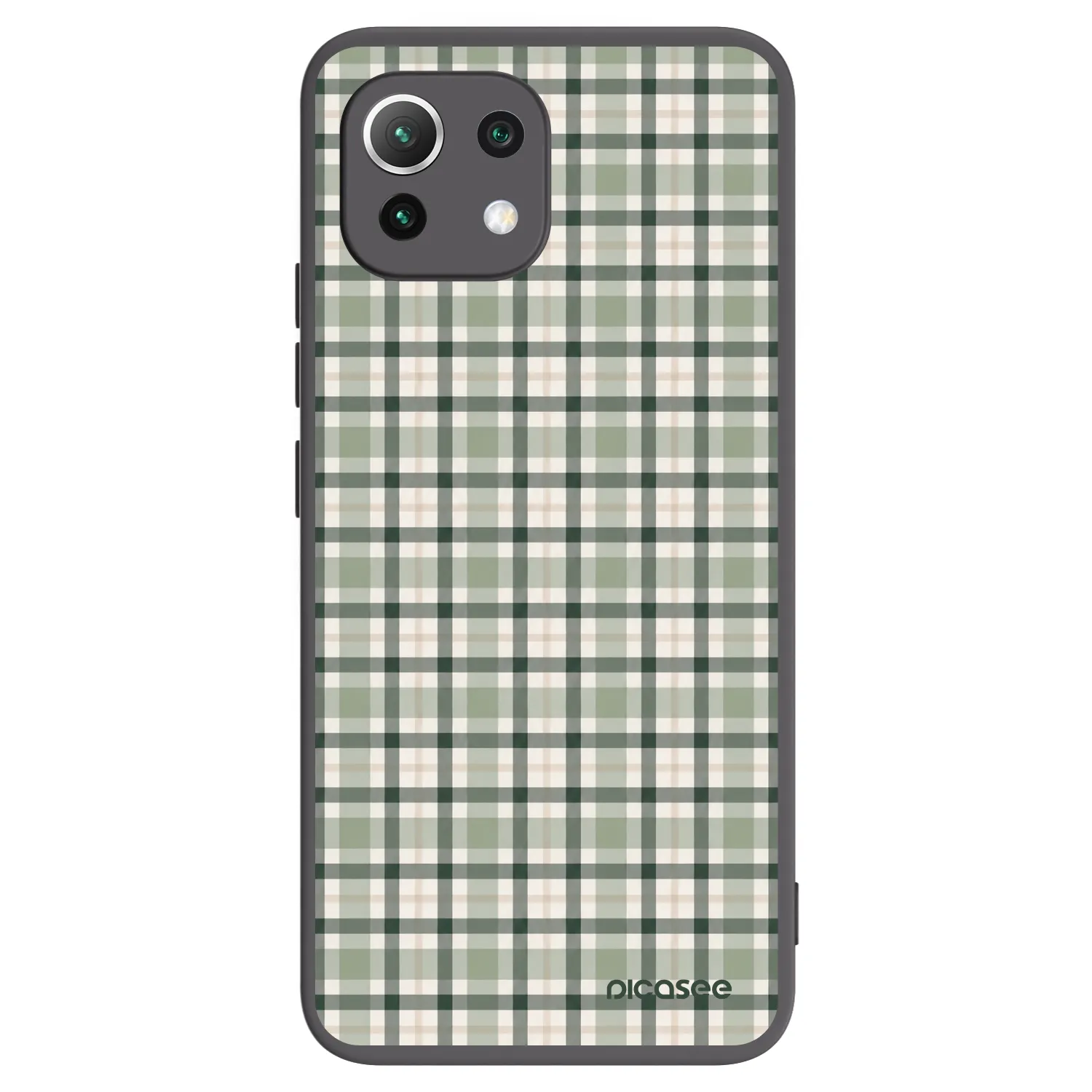 Picasee Xiaomi 11 Lite 5G NE Hülle - Schwarzes Silikon - Sage Tartan