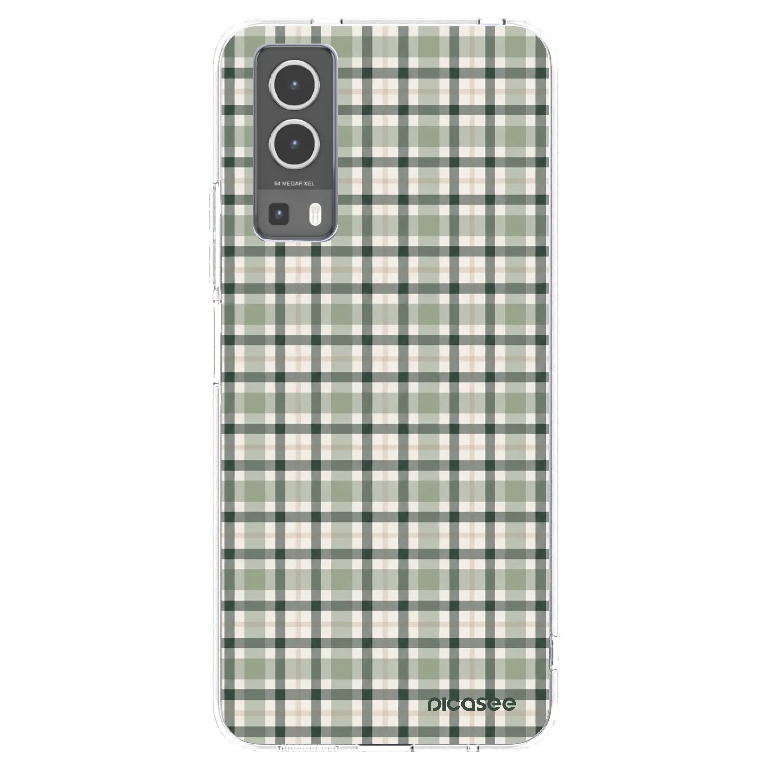 Picasee Vivo Y72 5G Hülle - Transparentes Silikon - Sage Tartan