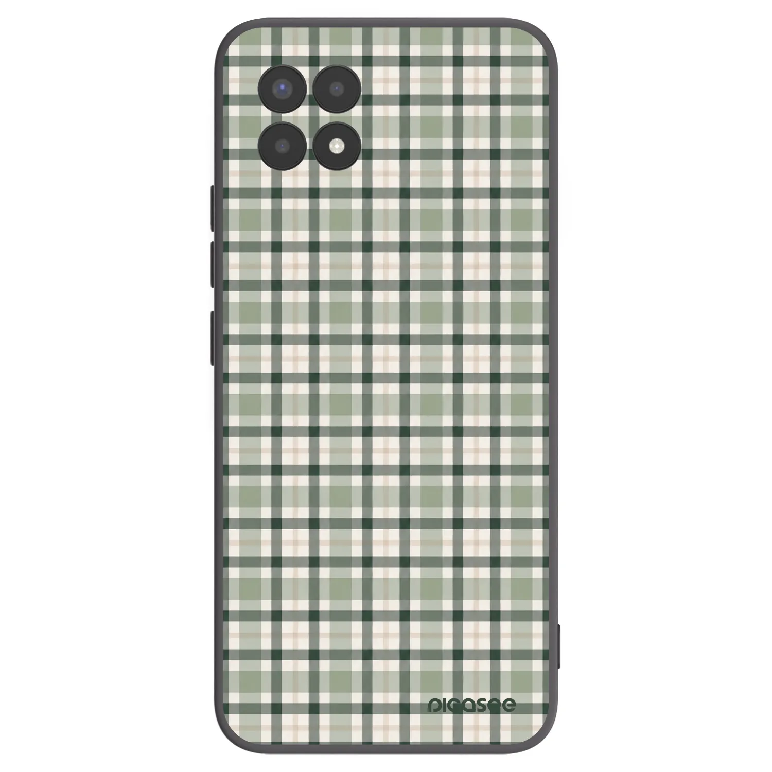 Picasee Realme 8i Hülle - Schwarzes Silikon - Sage Tartan