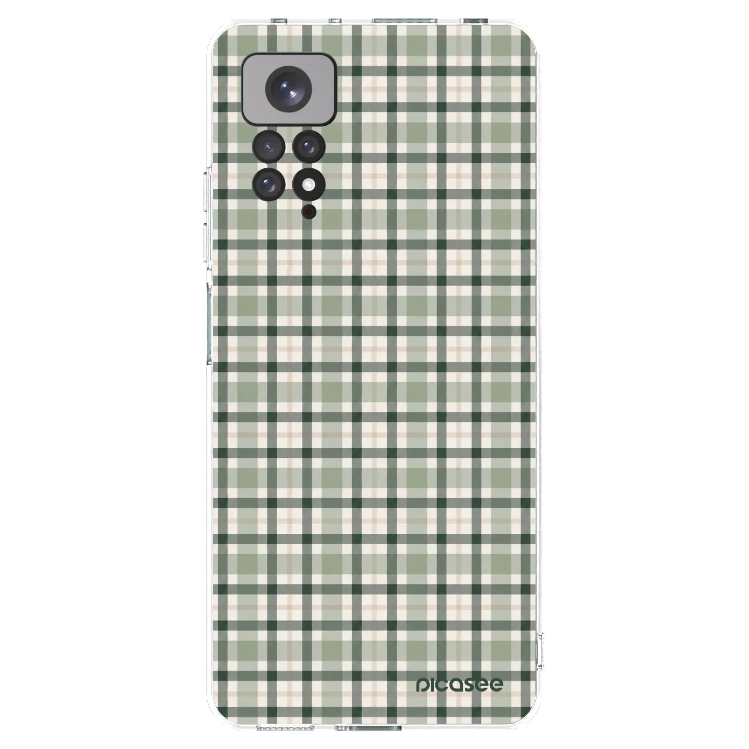 Picasee Xiaomi Redmi Note 11S 4G Hülle - Transparentes Silikon - Sage Tartan