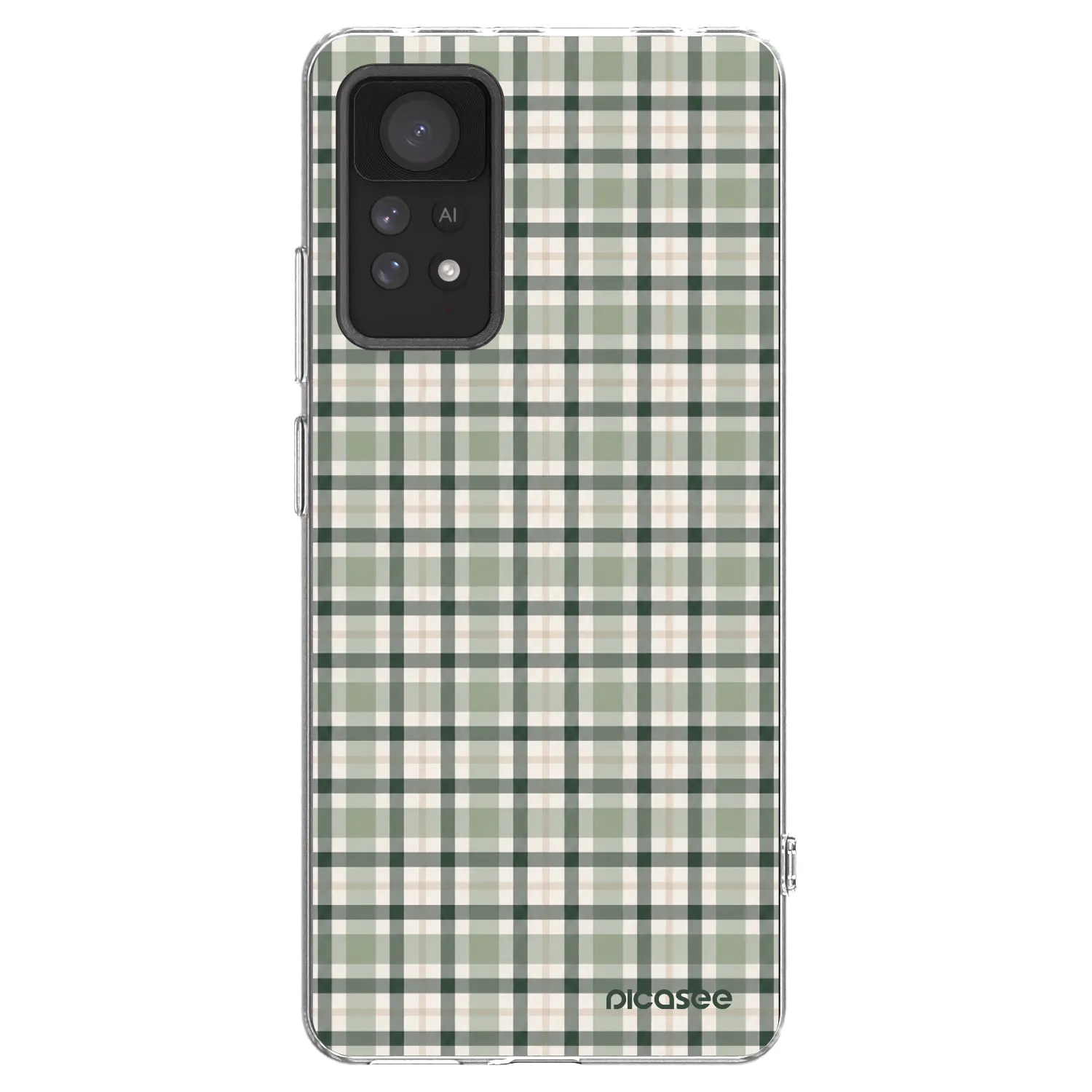 Picasee Xiaomi Redmi Note 11 Pro Hülle - Transparentes Silikon - Sage Tartan